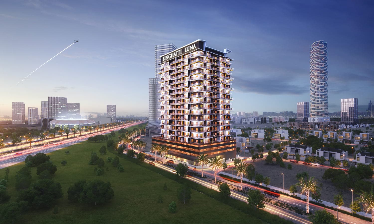 Binghatti Luna exterior view - JVC (Jumeirah Village Circle), Dubai - by Binghatti