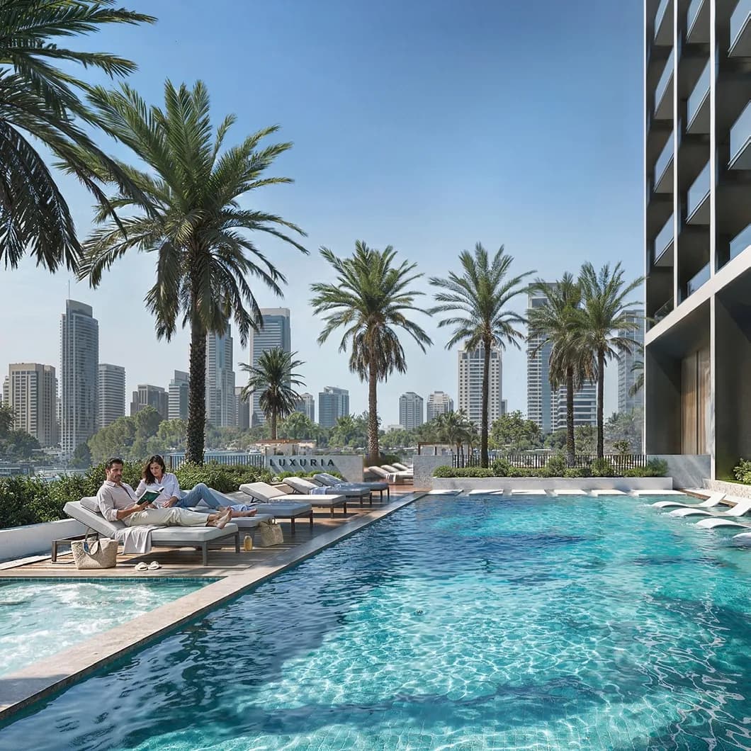 Binghatti Luxuria amenity Swimming Pool & Jacuzzi - JVT (Jumeirah Village Triangle), Dubai - by Binghatti
