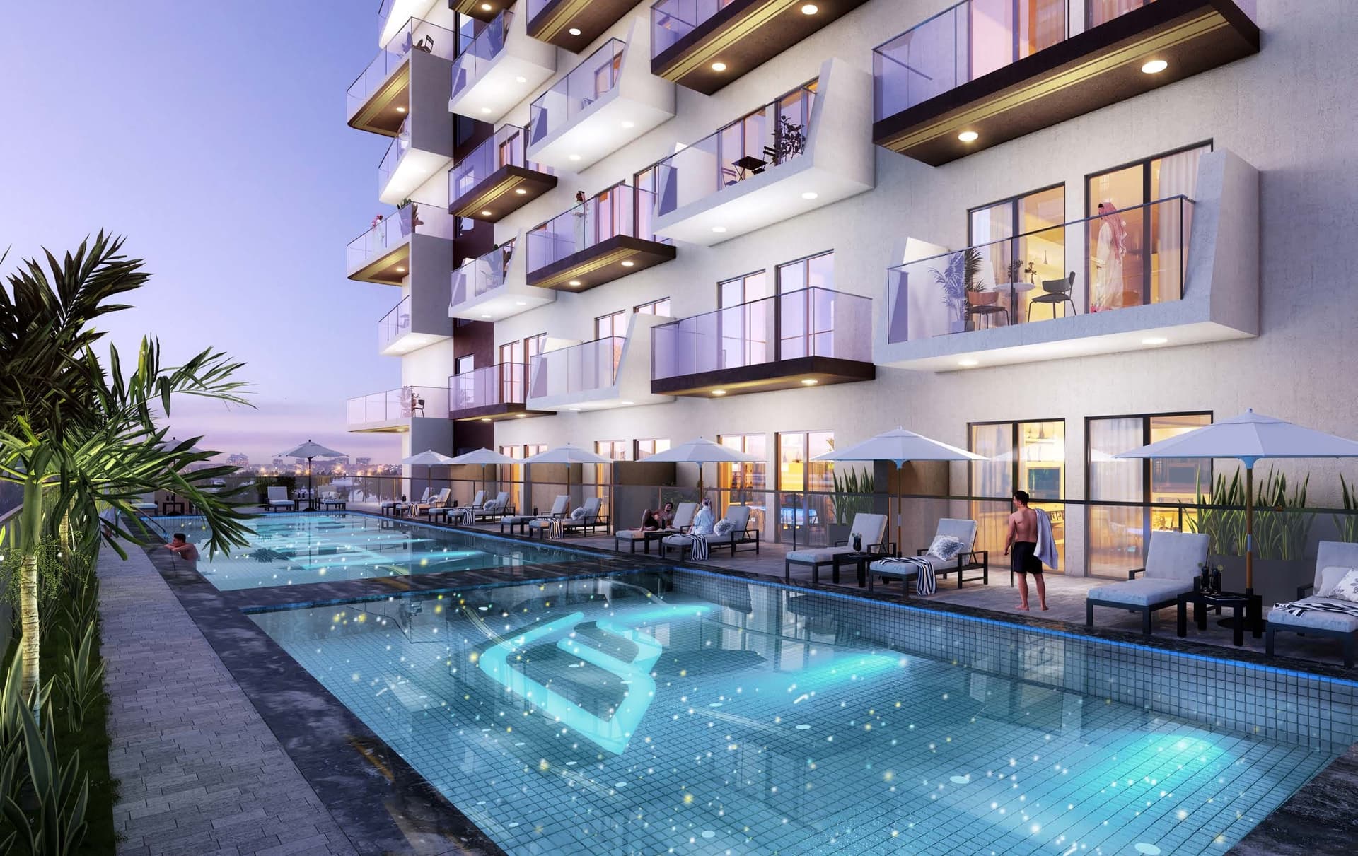 Binghatti Nova amenity Outdoor Pool in JVC (Jumeirah Village Circle), Dubai