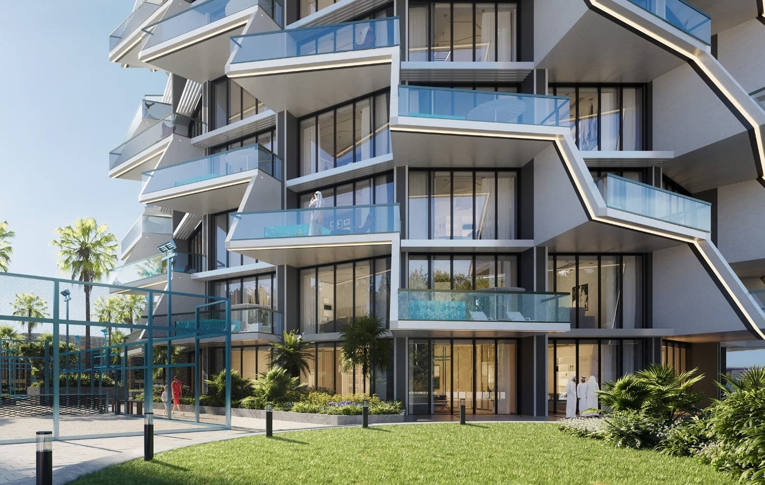 Binghatti Phantom amenity Paddle Tennis Court in JVC (Jumeirah Village Circle), Dubai