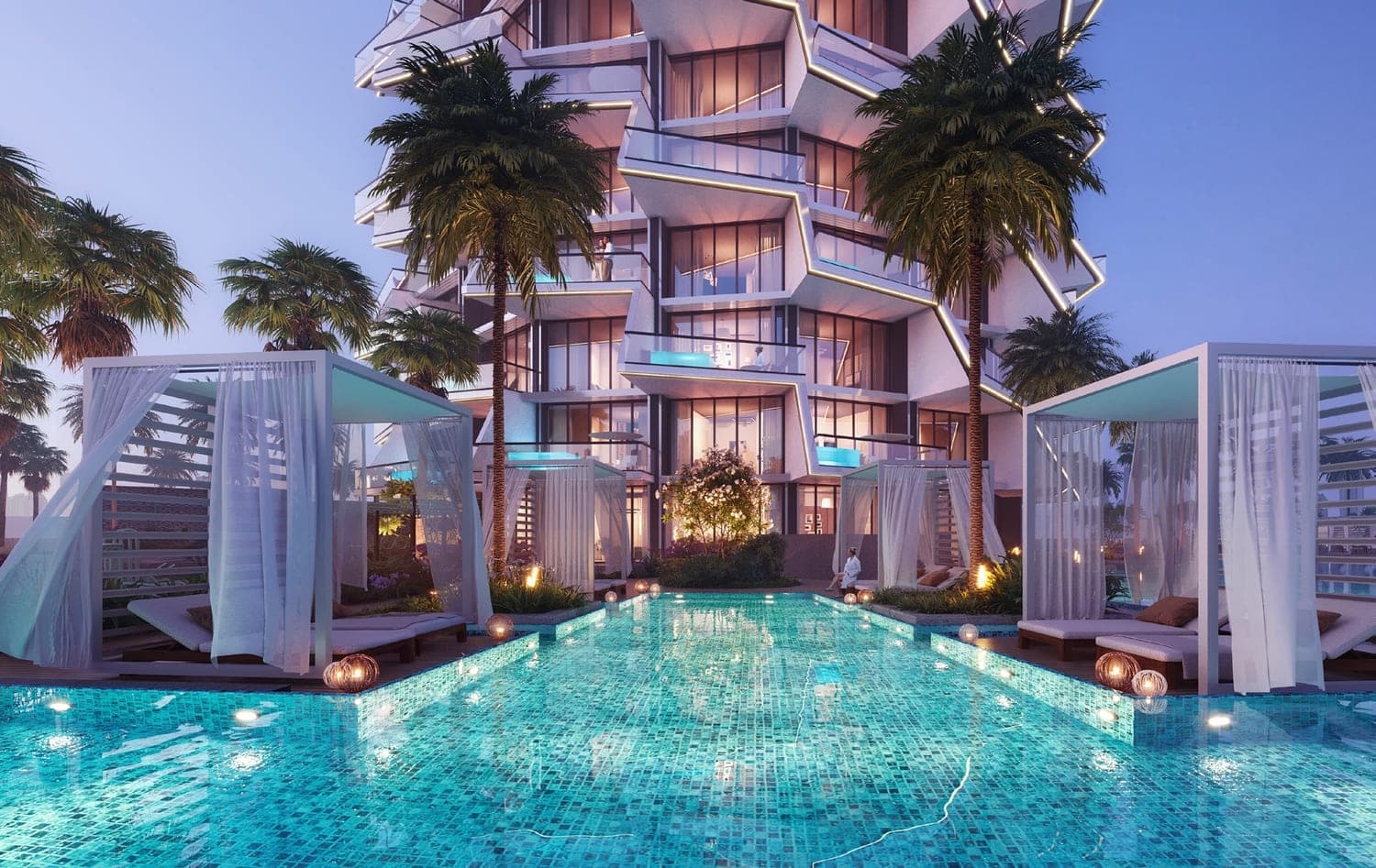 Binghatti Phantom amenity Swimming Pool - JVC (Jumeirah Village Circle), Dubai - by Binghatti
