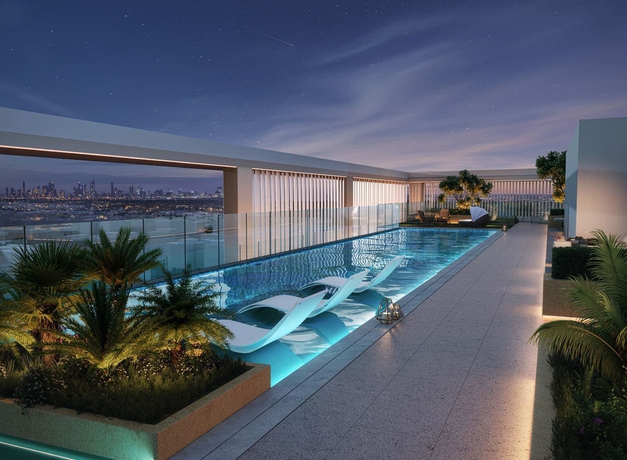 Binghatti Pinnacle amenity Pool Deck Area - Al Jaddaf, Dubai - by Binghatti
