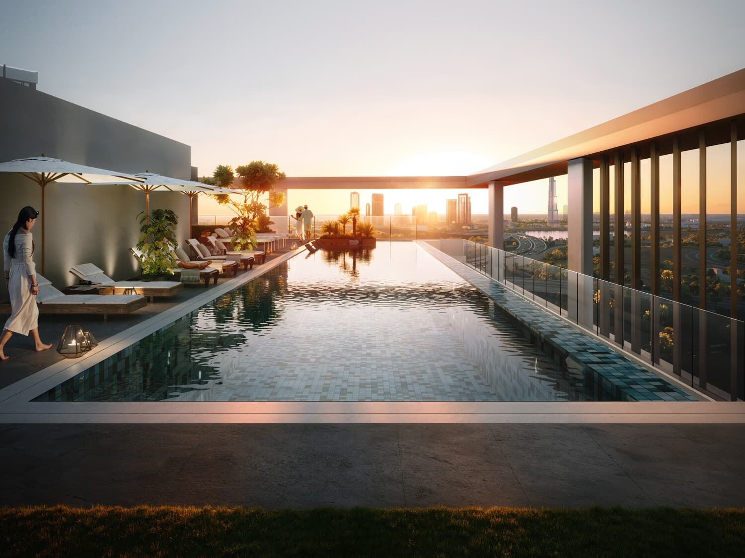 Binghatti Pinnacle amenity Swimming Pool - Al Jaddaf, Dubai - by Binghatti