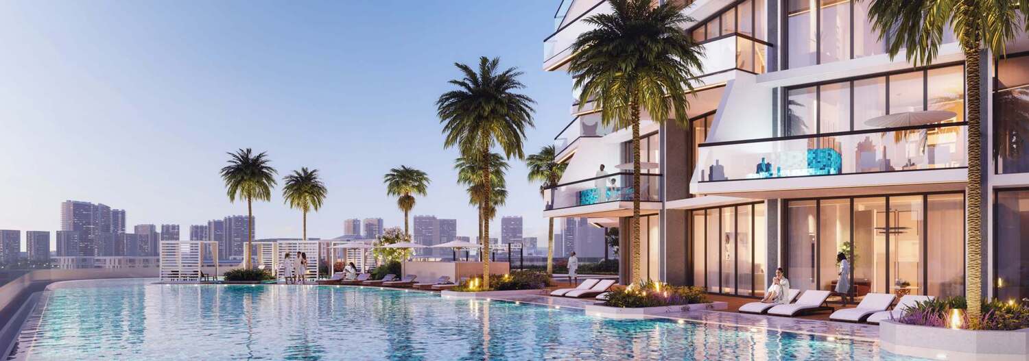 Binghatti Royale amenity Infinity Pool - JVC (Jumeirah Village Circle), Dubai - by Binghatti