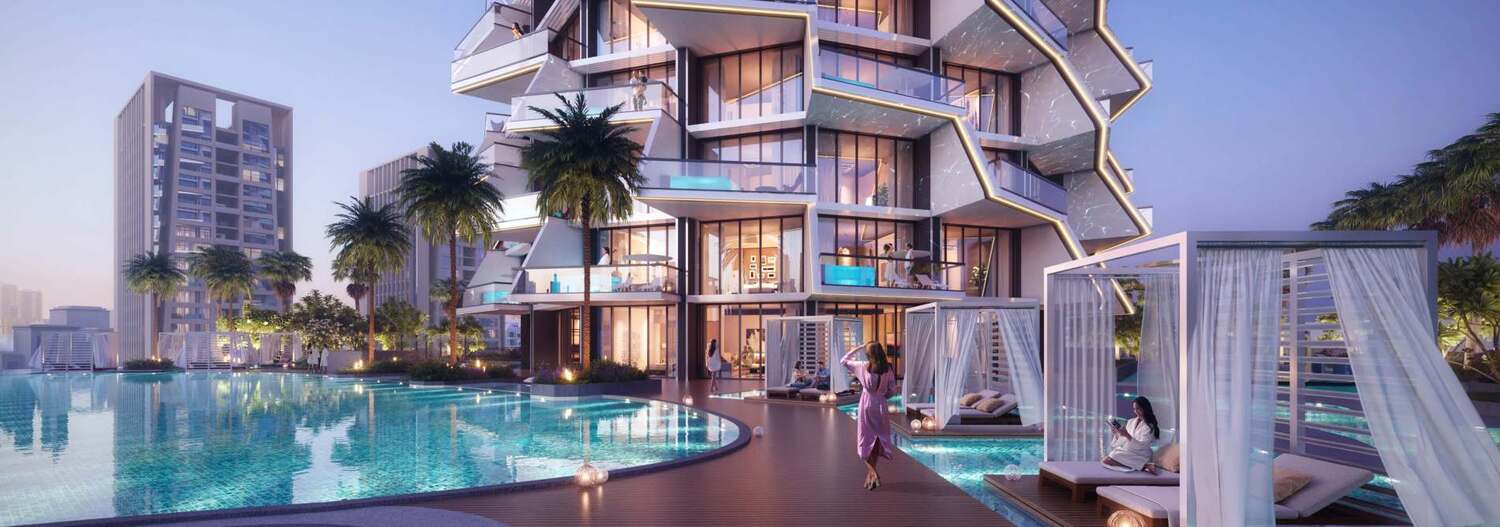 Binghatti Royale amenity Lounge Pool - JVC (Jumeirah Village Circle), Dubai - by Binghatti