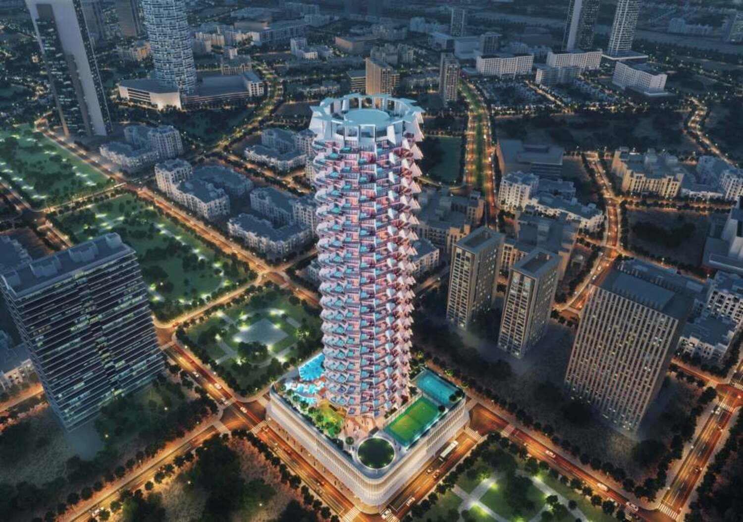 Binghatti Royale exterior view - JVC (Jumeirah Village Circle), Dubai - by Binghatti