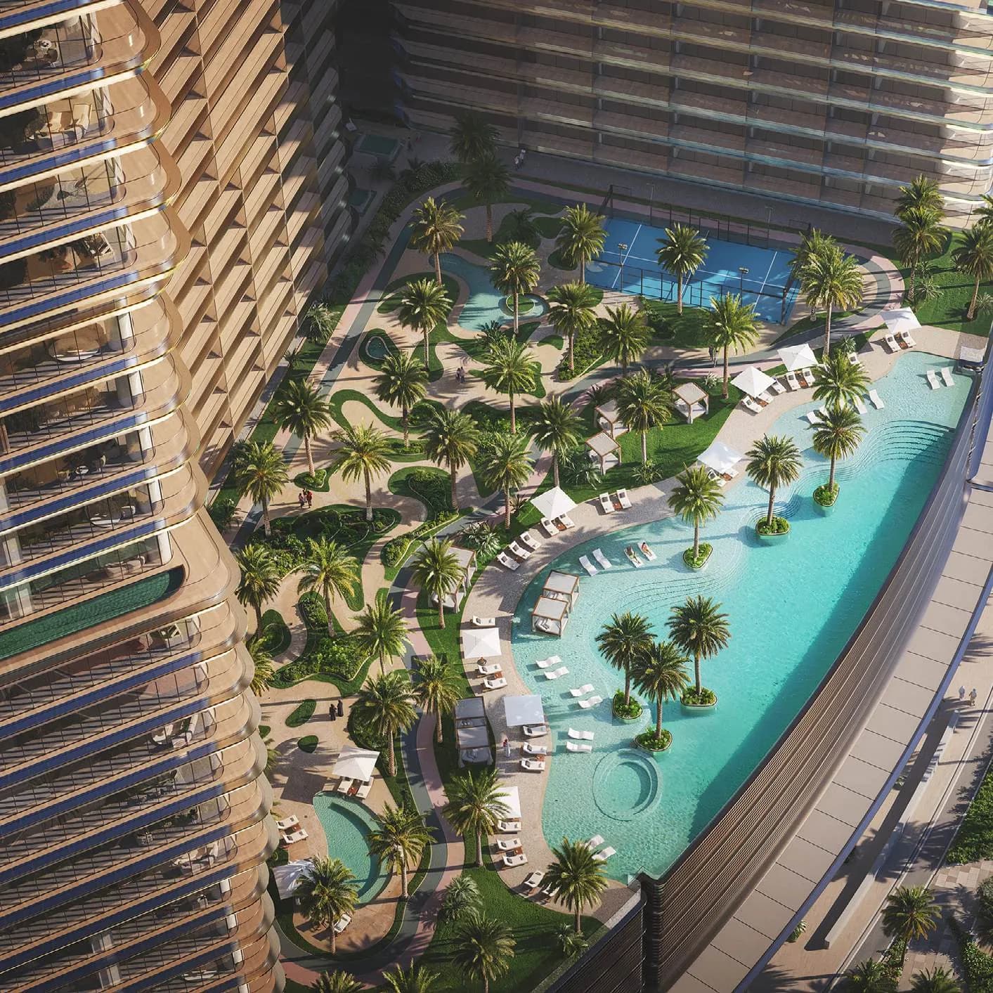 Binghatti Sky Terraces amenity Adult Pool & Shallow Water Pool - Motor City, Dubai - by Binghatti