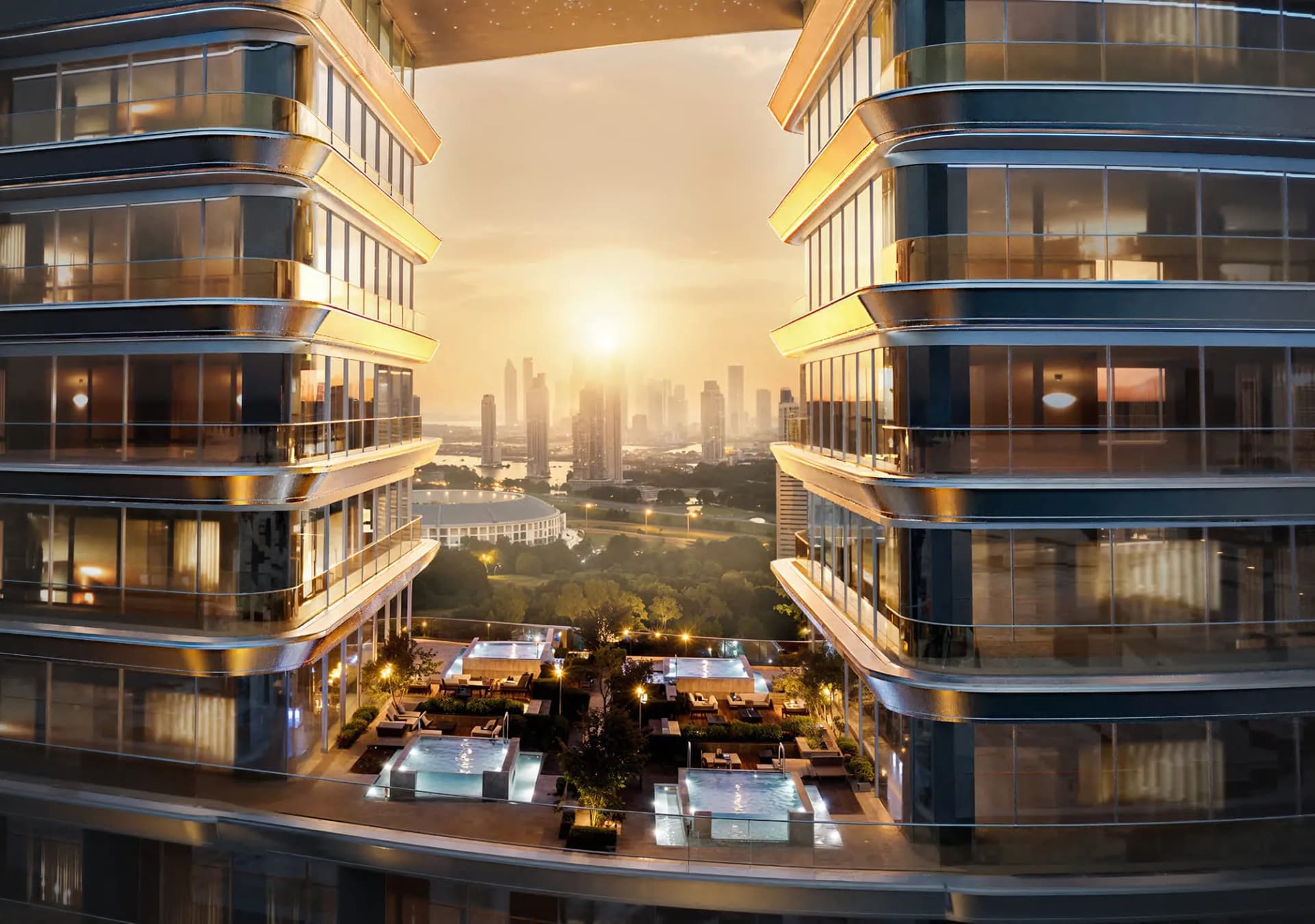 Binghatti Sky Terraces amenity Sitting Area in Motor City, Dubai