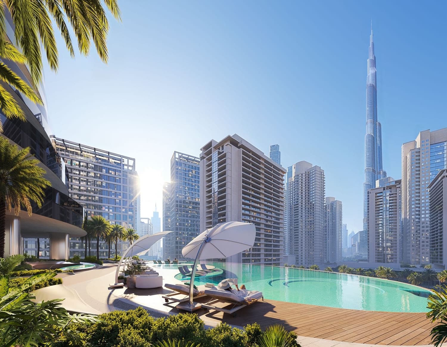 Binghatti Skyblade amenity Adults Beach Pool - Downtown Dubai, Dubai - by Binghatti