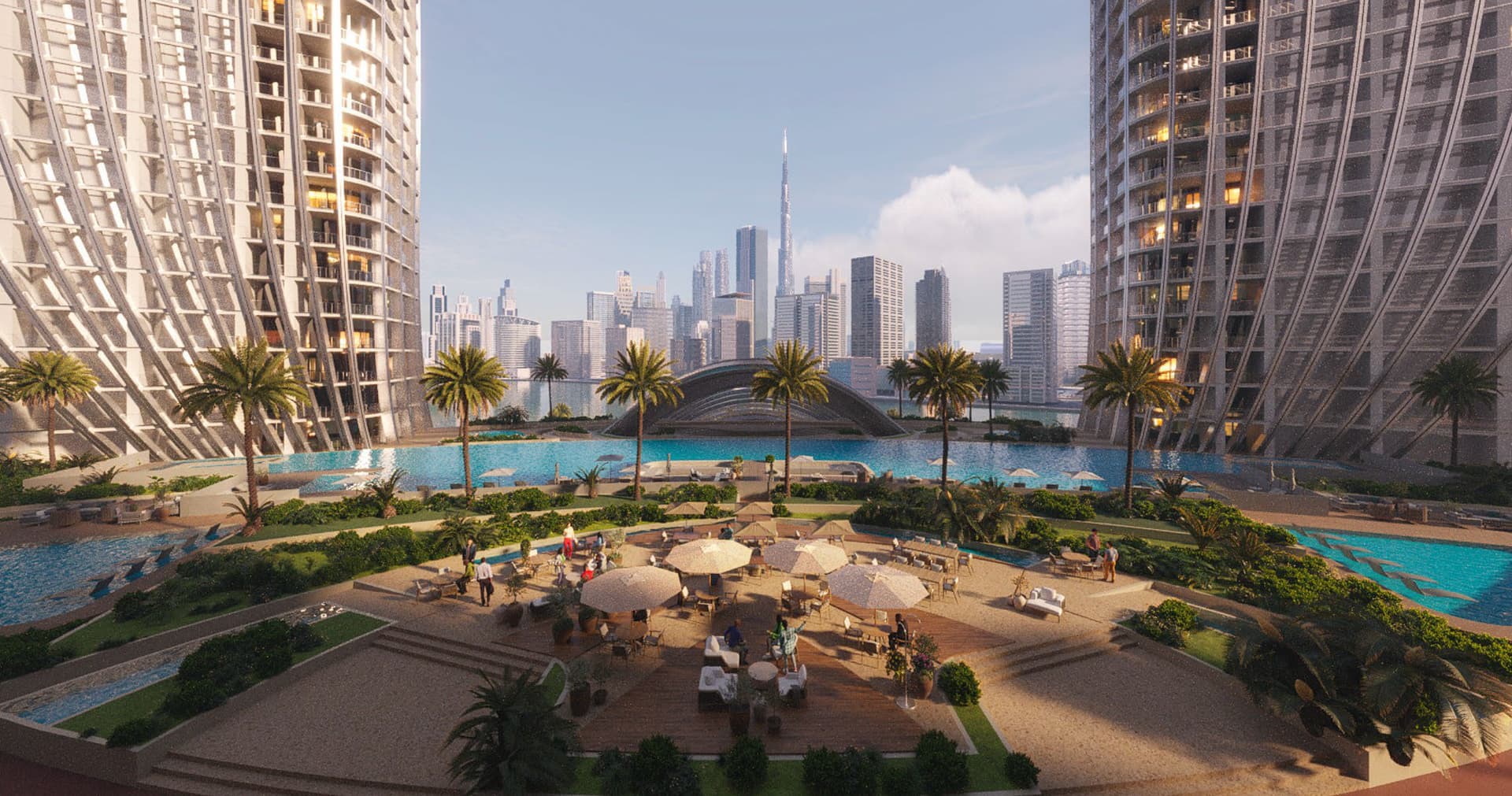 Binghatti Skyrise amenity Sunken Seating in Business Bay, Dubai