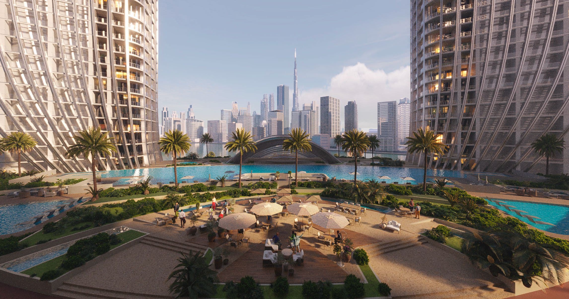 Binghatti Skyrise amenity Sunken Seating - Business Bay, Dubai - by Binghatti