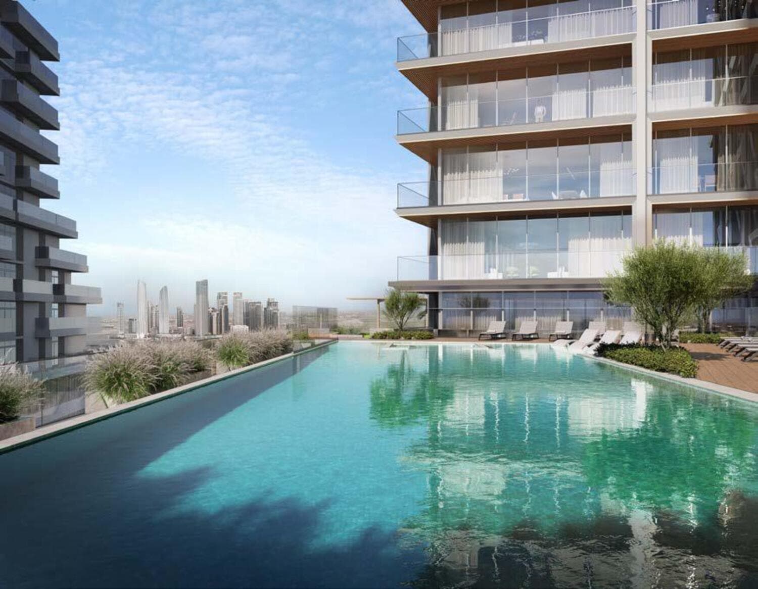 Binghatti Starlight amenity Swimming Pool - Al Jaddaf, Dubai - by Binghatti