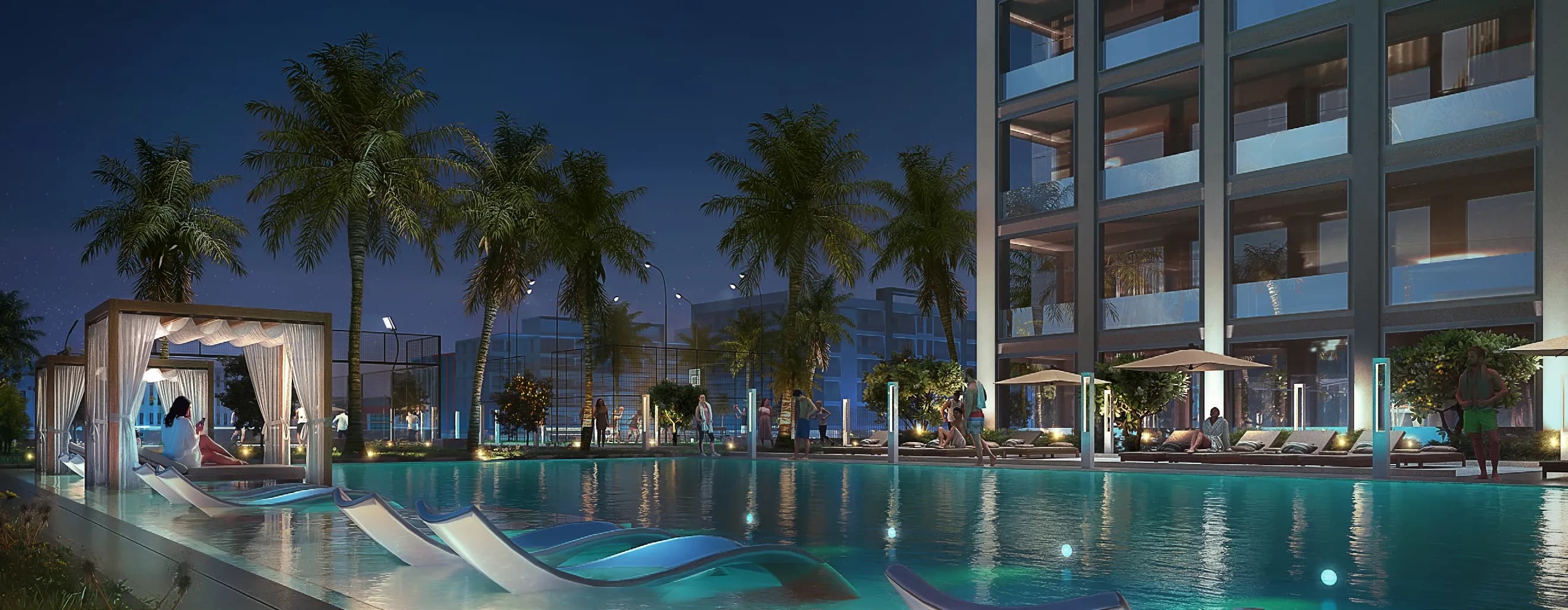 Binghatti Vintage amenity Adults' & Kids' Swimming Pools - Wadi Al Safa 3, Dubai - by Binghatti