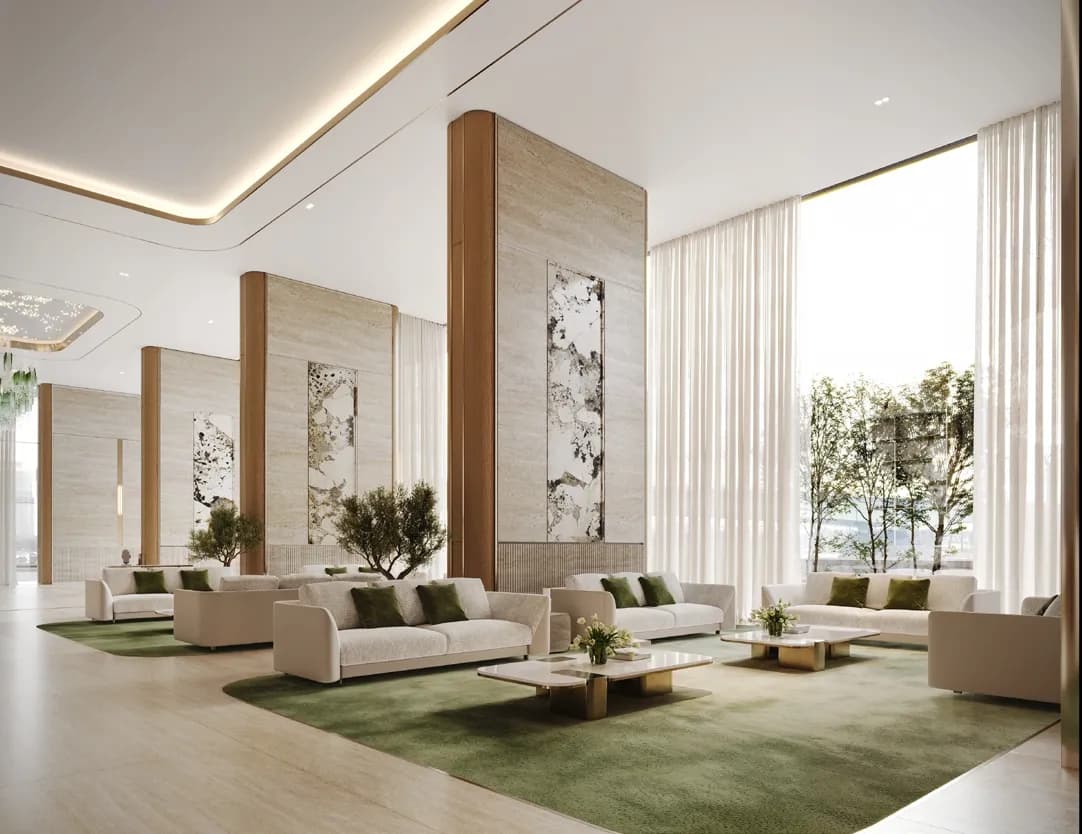 Binghatti Vintage amenity Sitting Area in Wadi Al Safa 3, Dubai