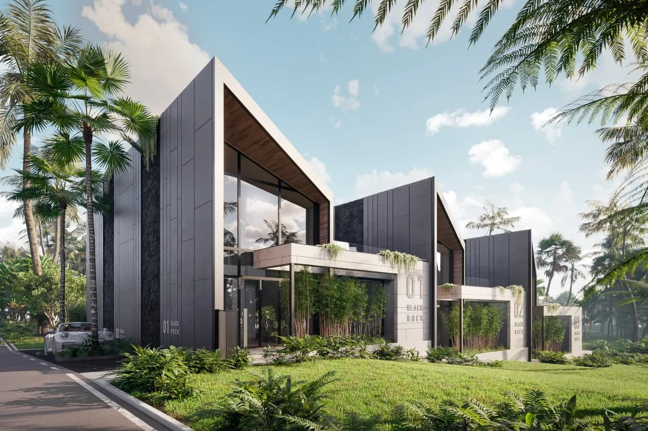 Black Rock exterior view - Badung, Dubai - by High Quality Construction