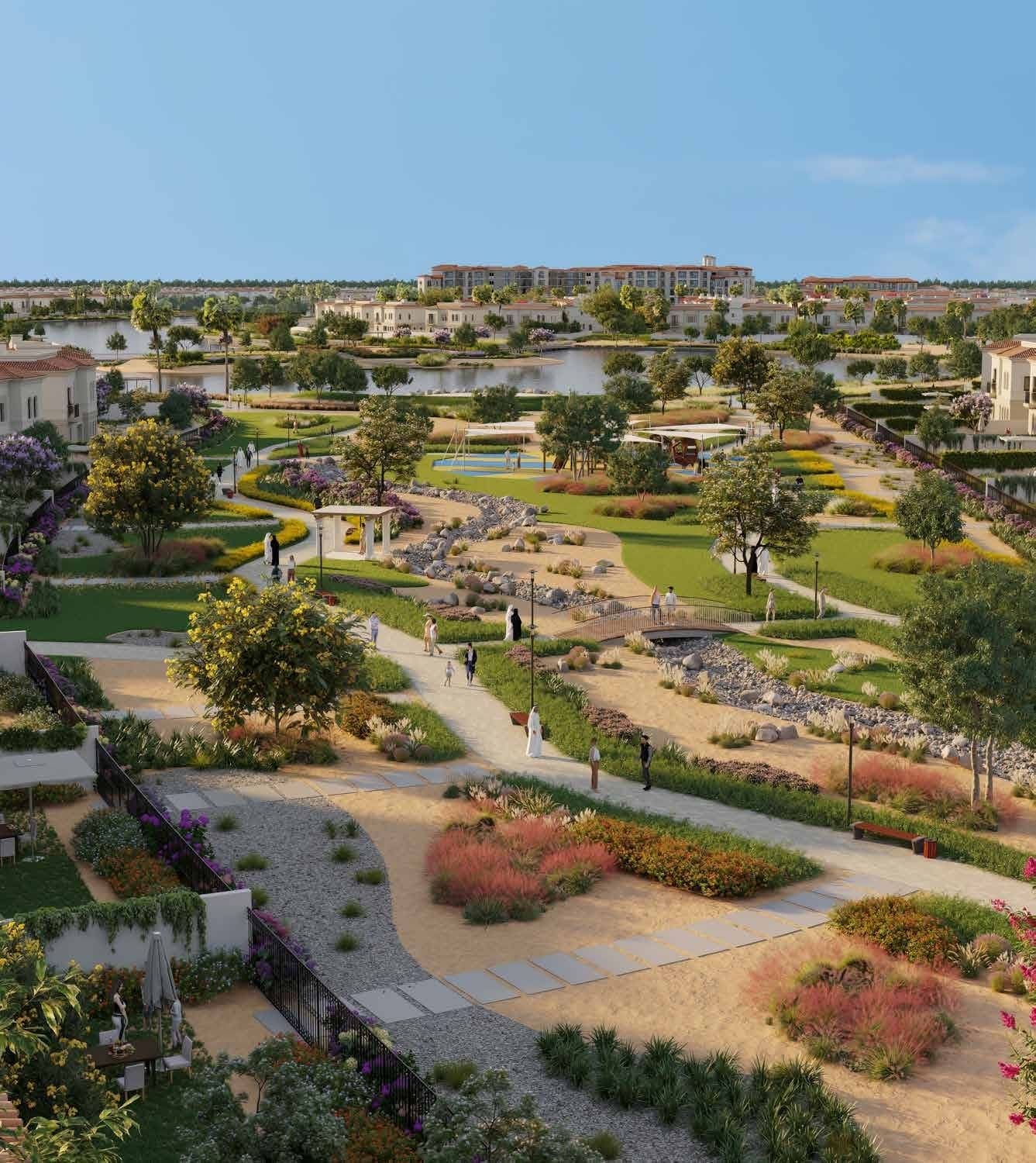Bloom Living 3 - Casares amenity Walking Pathways - Zayed City, Dubai - by Bloom Holding