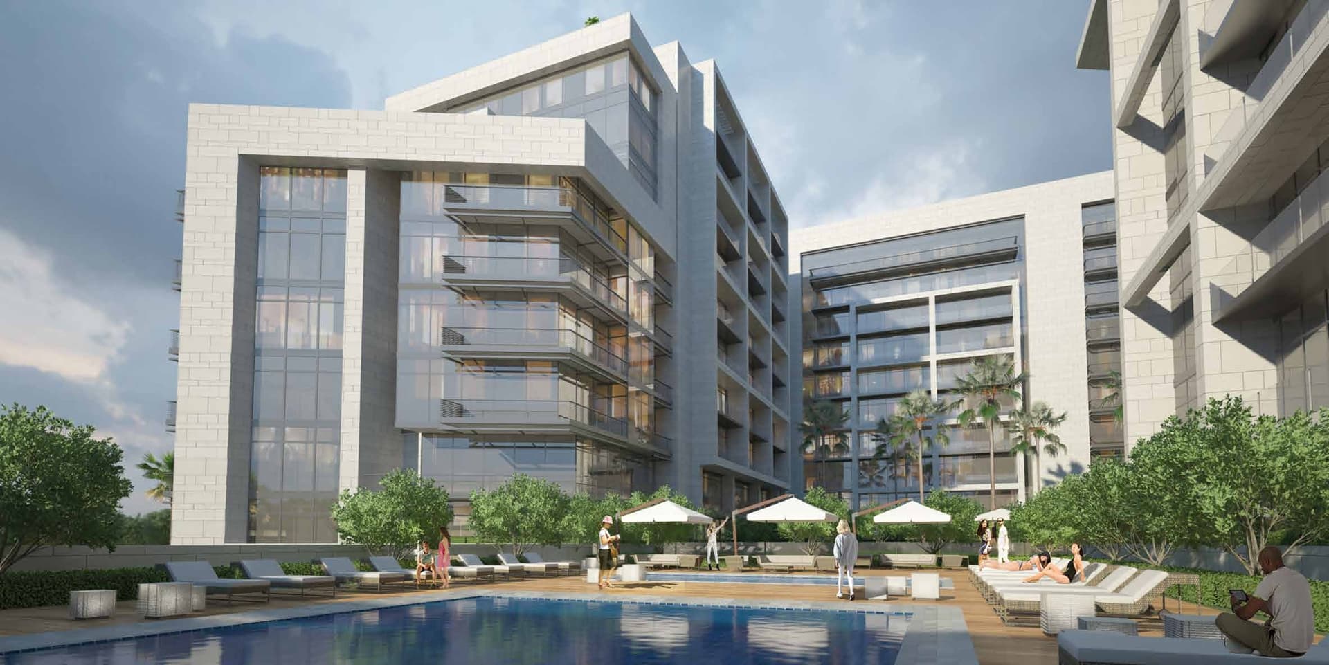 Bloom Soho Square amenity Swimming Pool in Al Saadiyat island, Abu Dhabi, by Bloom Holding