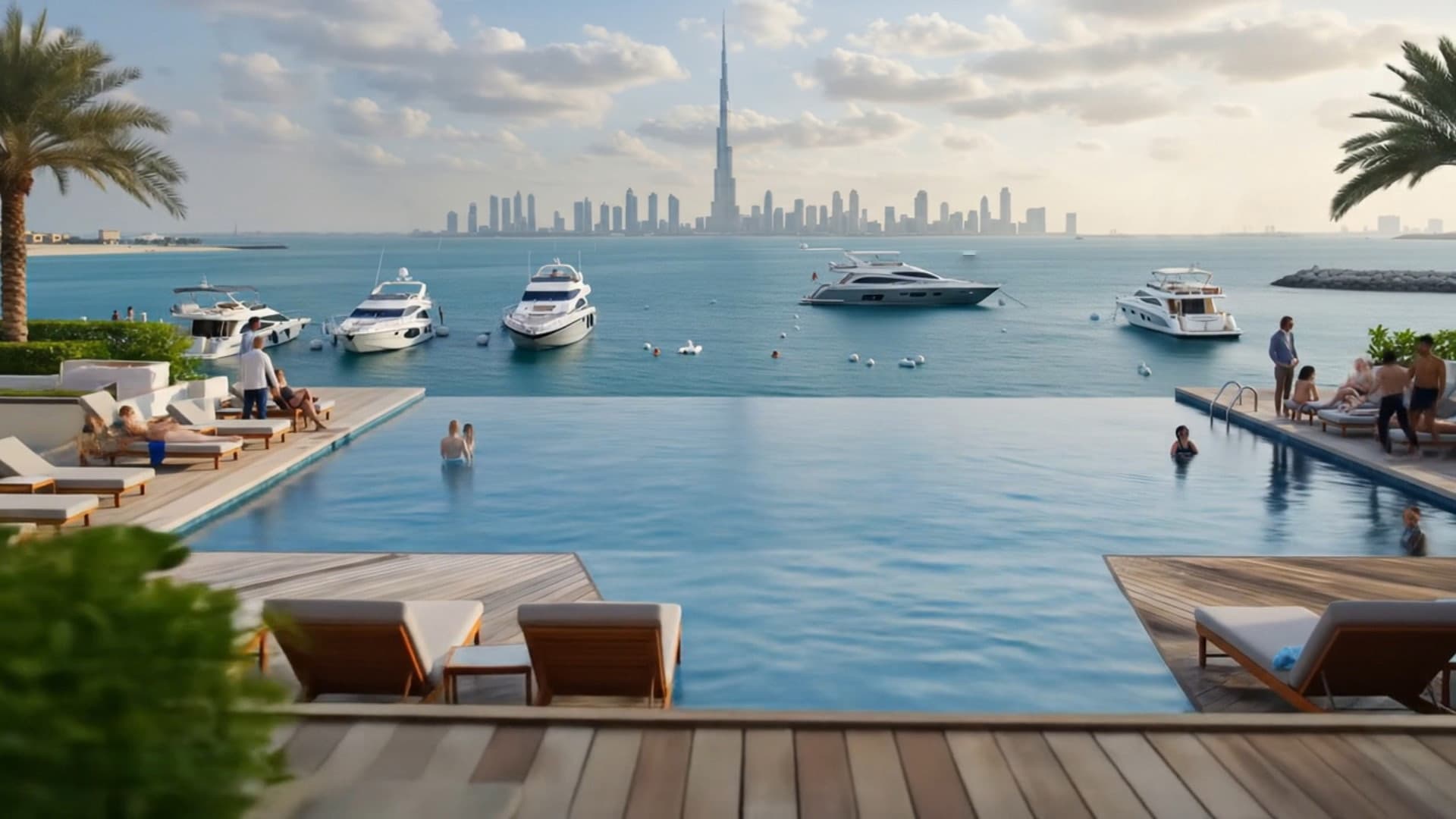 Blue Marina Residence amenity Infinity Pool - Dubai Islands, Dubai - by Shakirov Developments