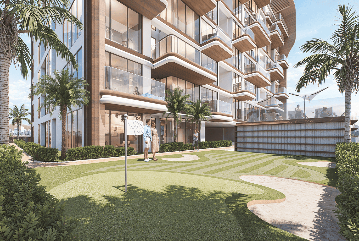 Bonds Avenue amenity Mini Golf in Dubai Islands, Dubai, by Amirah Developments