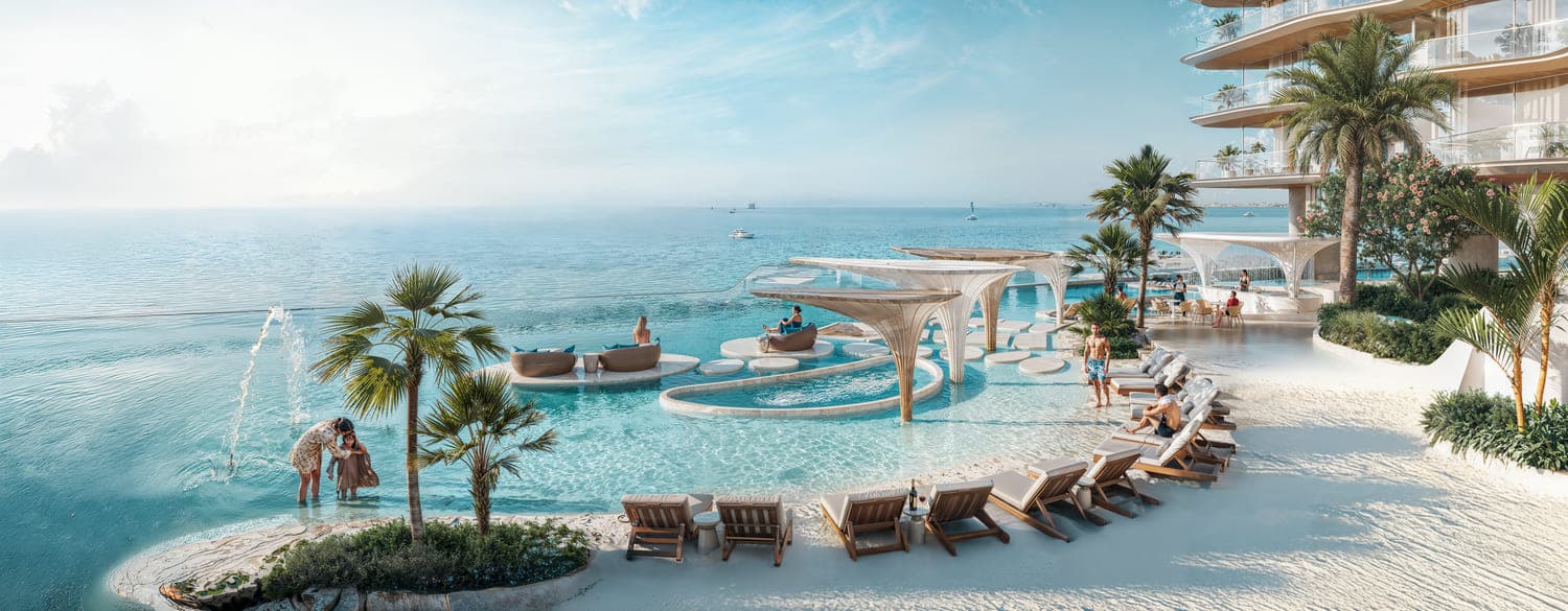 Breez amenity Infinity Pool & Jacuzzi in Maritime City, Dubai, by Danube