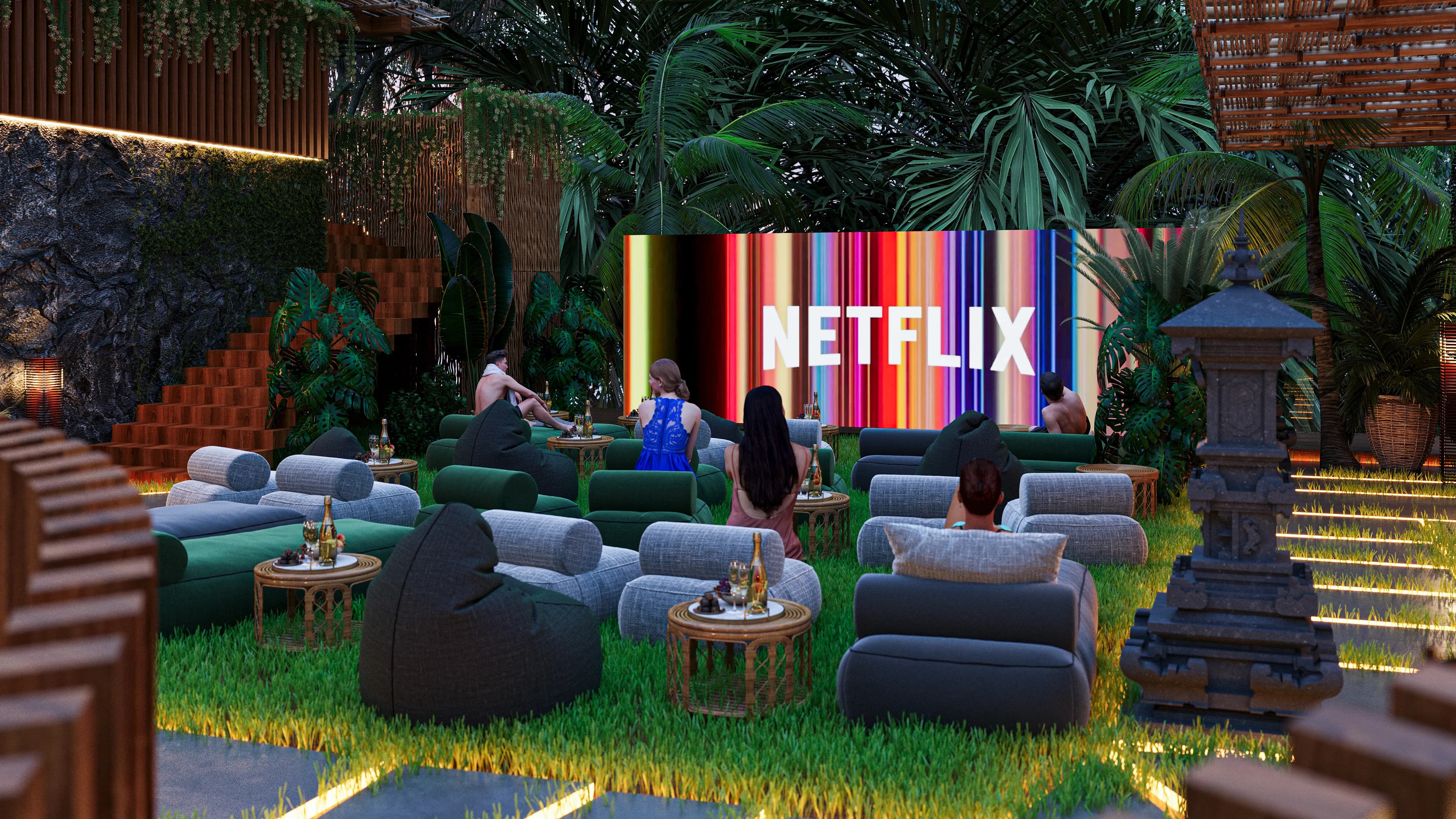 Buddha Club House amenity Outdoor Cinema - Badung, Dubai - by Avalon x RTF by Usyk