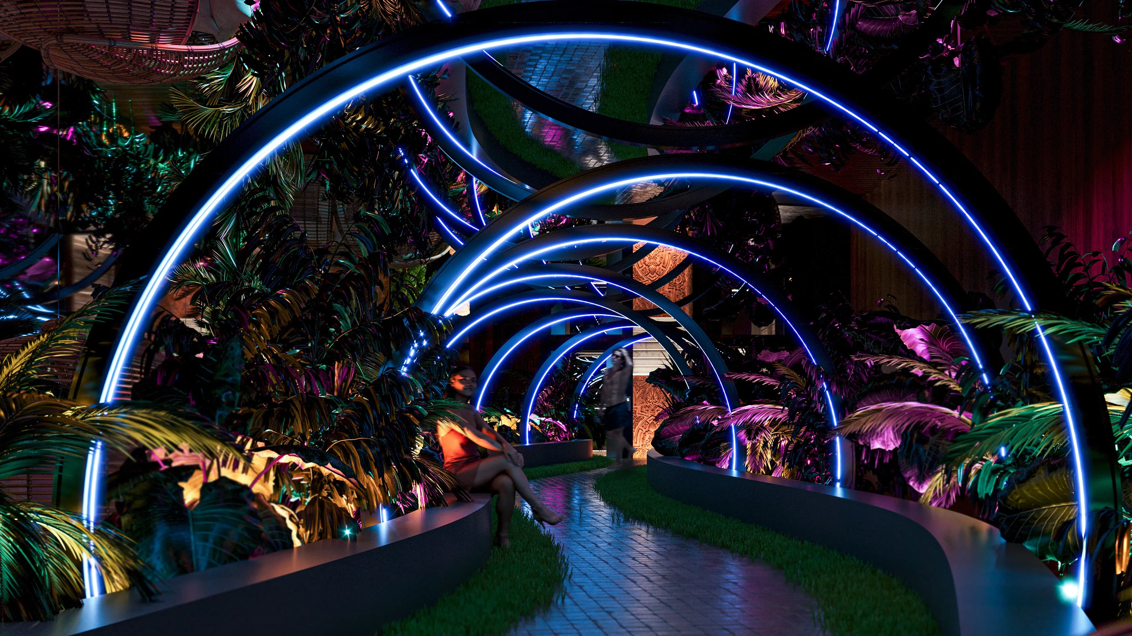 Buddha Club House amenity Passageway - Badung, Dubai - by Avalon x RTF by Usyk