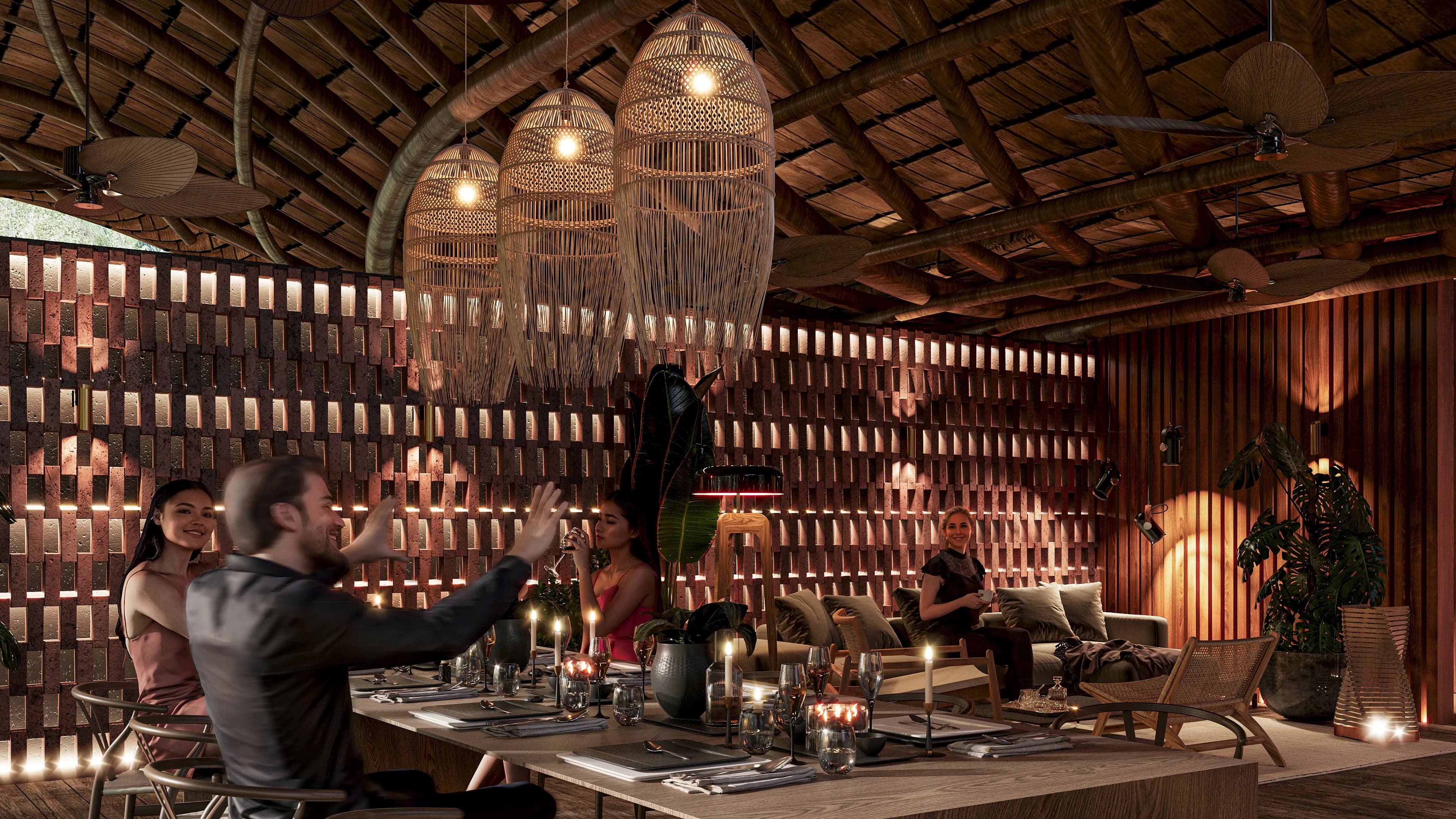 Buddha Club House amenity Restaurant - Badung, Dubai - by Avalon x RTF by Usyk