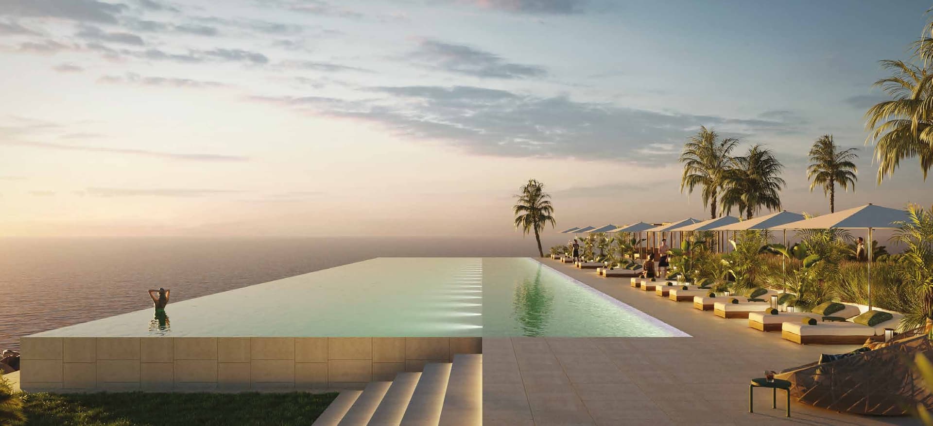 Bulgari Lighthouse amenity The 50-Metre Long Horizon Pool in Jumeirah, Dubai, by Meraas