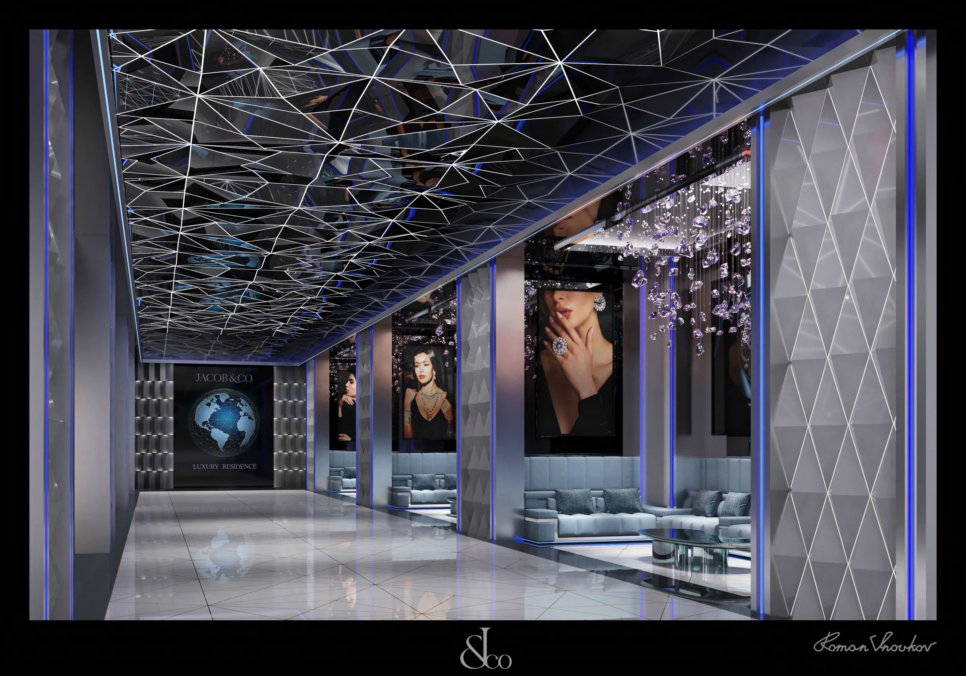 Burj Binghatti Jacob and Co Residences amenity Lobby Lounge - Business Bay, Dubai - by Binghatti