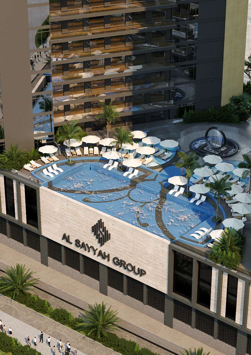 Butterfly Towers amenity Swimming Pool - Arjan, Dubai - by Al Sayyah Group