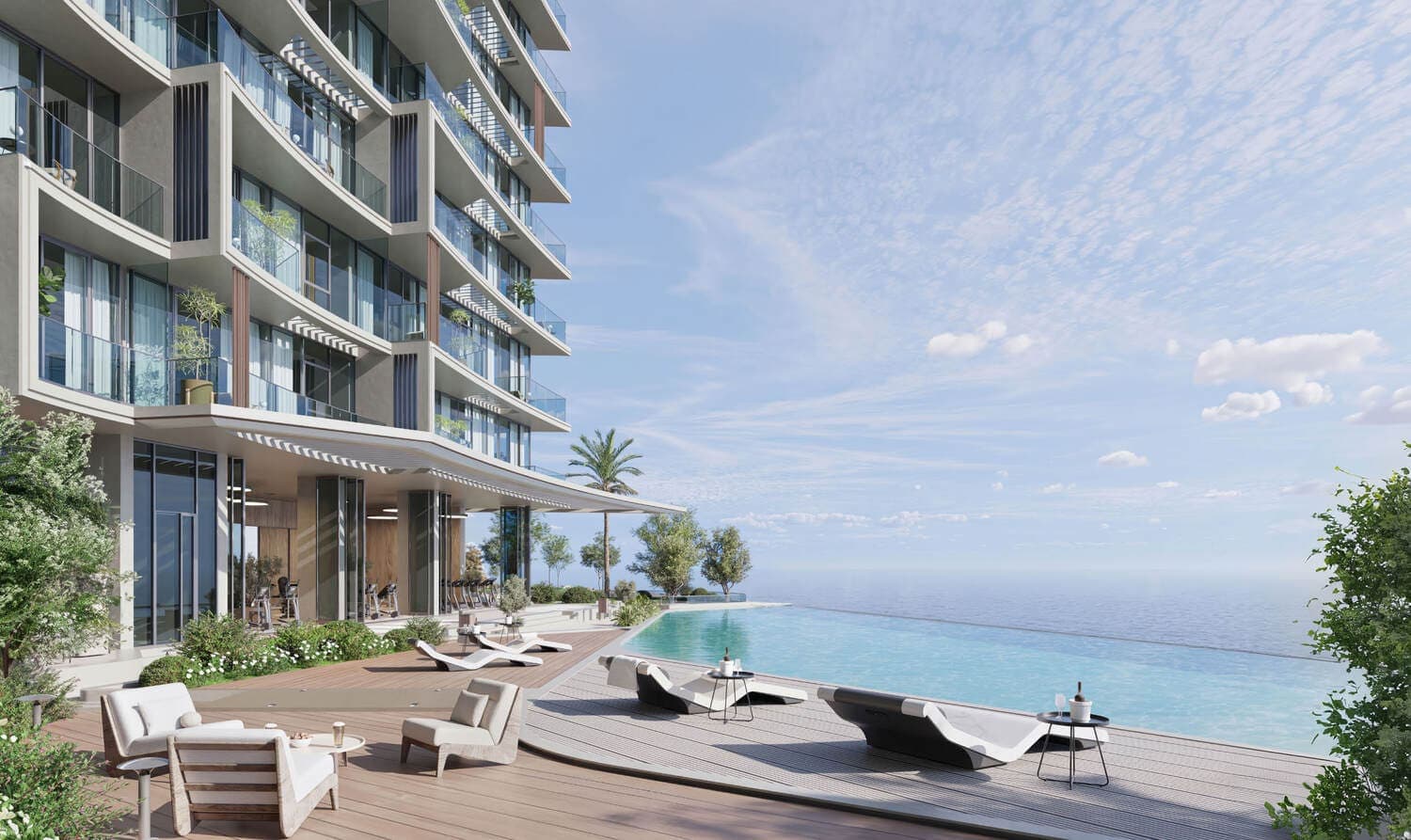 Cala del Mar amenity Infinity Edge Pool - Al Marjan Island, Dubai - by Ellington
