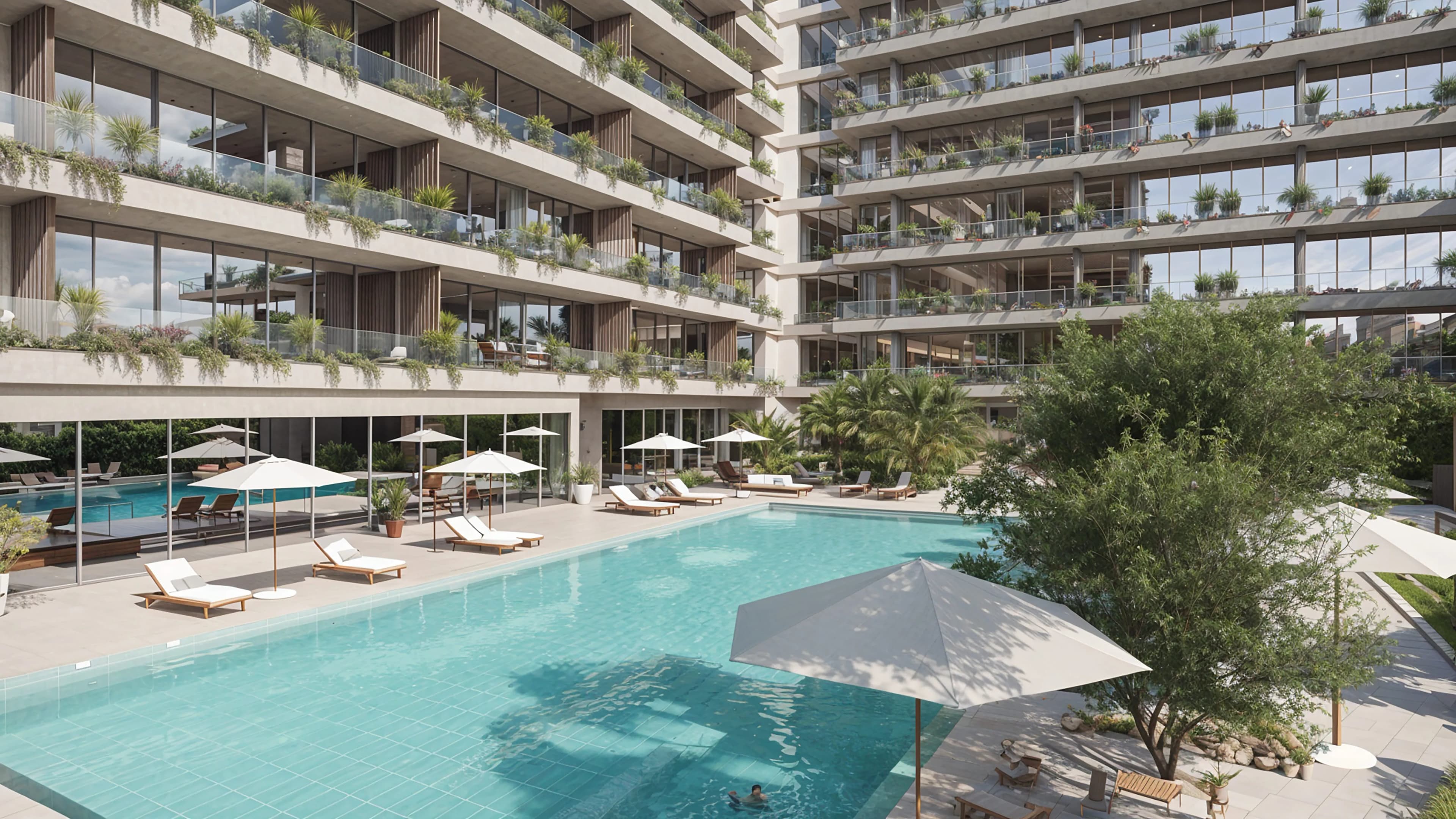 California Residences amenity Sunbathing Lounge - City Of Arabia, Dubai - by Infracorp