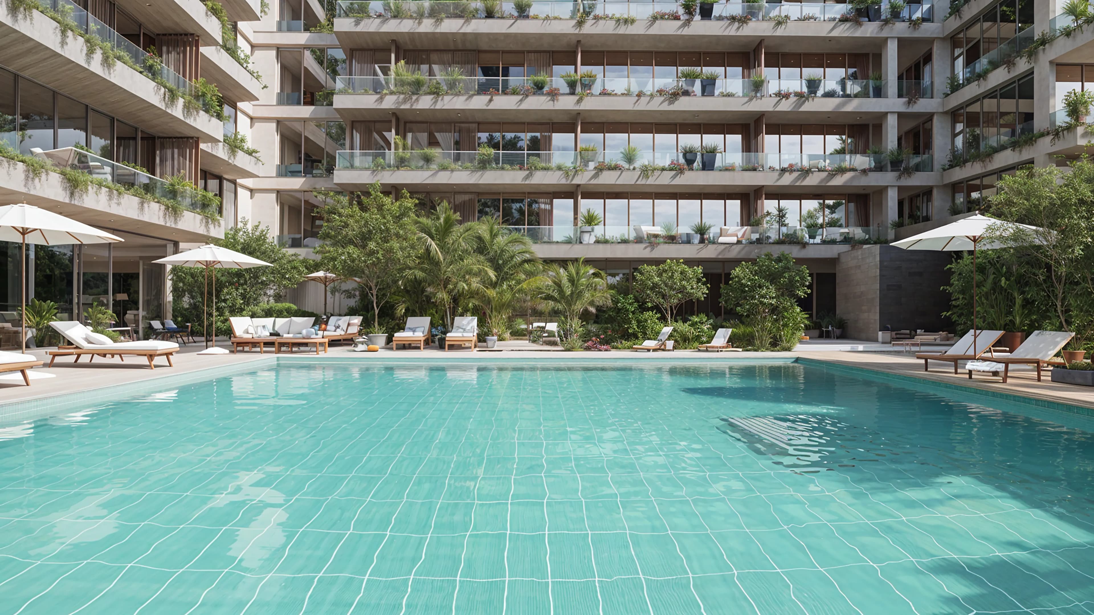 California Residences amenity Swimming Pool - City Of Arabia, Dubai - by Infracorp