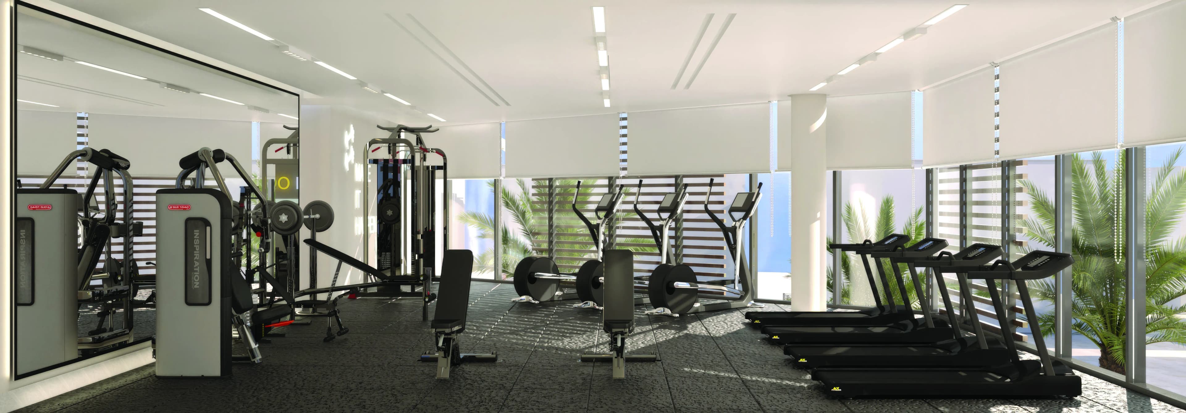 California Residences amenity World-class Gym - City Of Arabia, Dubai - by Infracorp