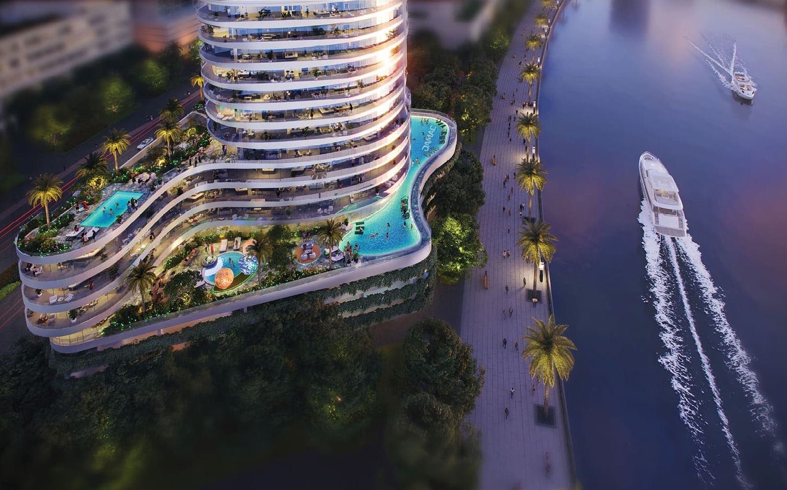 Canal Crown amenity Podium Level - Business Bay, Dubai - by DAMAC