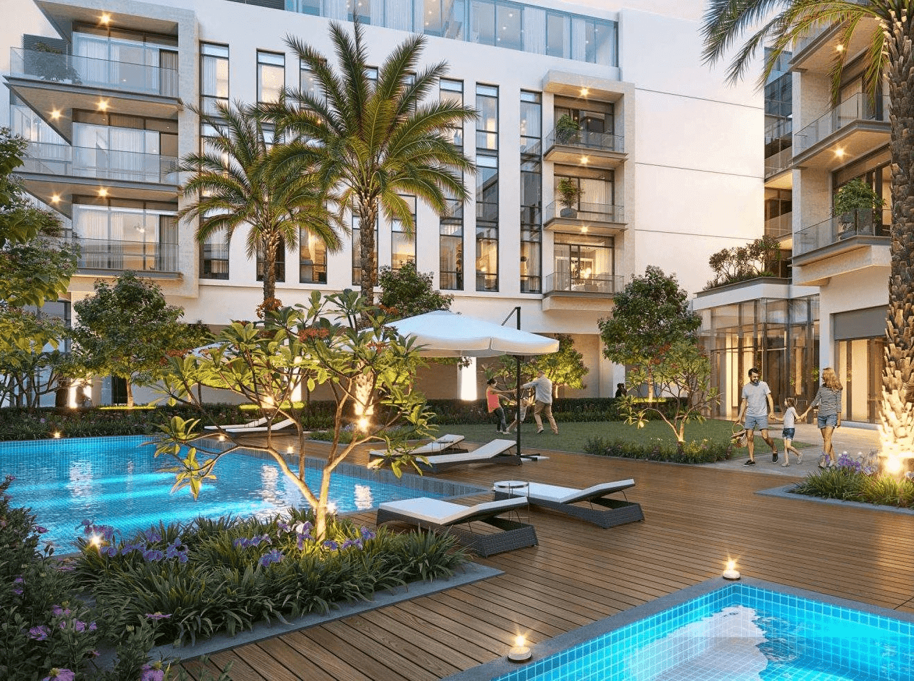 Canal Front Residences amenity Terrase & Launge Area - Safa Park, Dubai - by Meydan