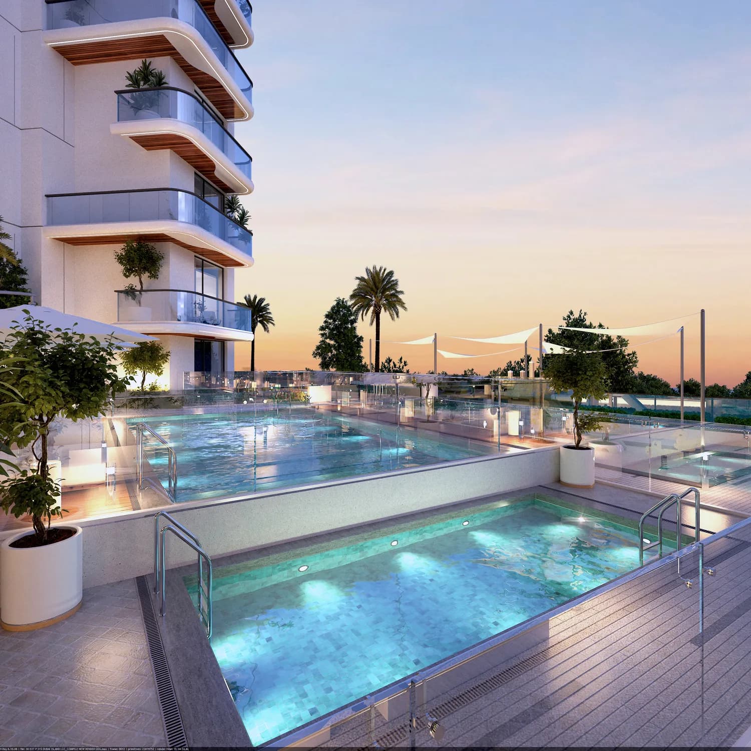Capital Horizon Terraces amenity Kids Swimming Pool - Dubai Islands, Dubai - by Cirrera