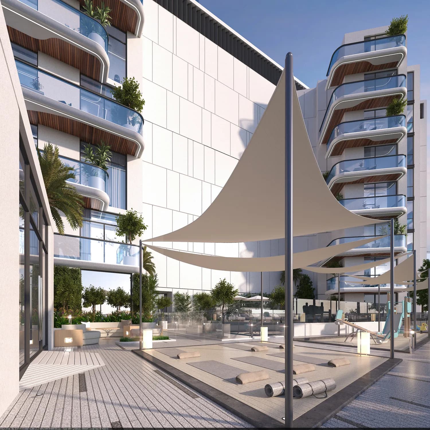 Capital Horizon Terraces amenity Outdoor Yoga Studio in Dubai Islands, Dubai, by Cirrera
