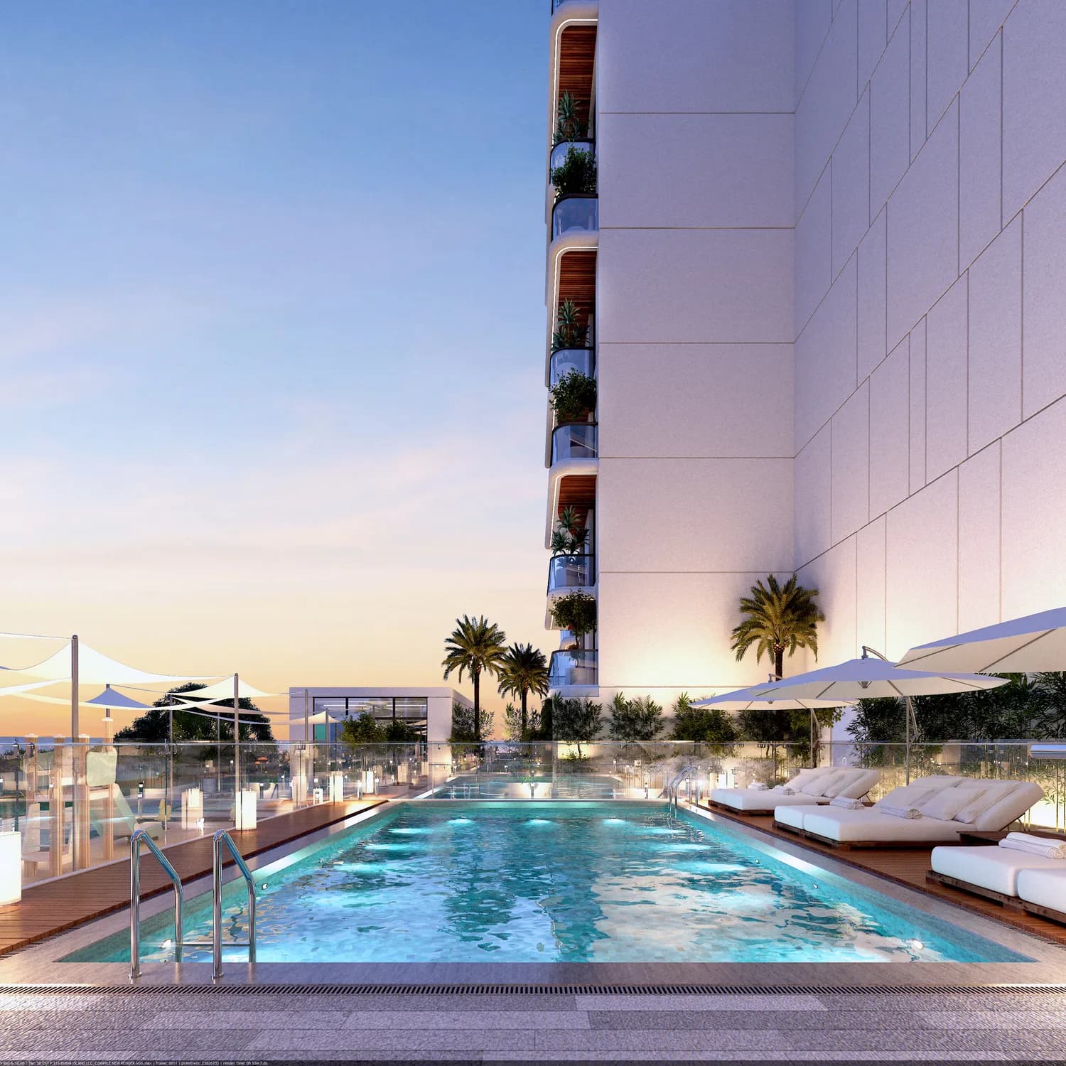 Capital Horizon Terraces amenity Swimming Pool - Dubai Islands, Dubai - by Cirrera