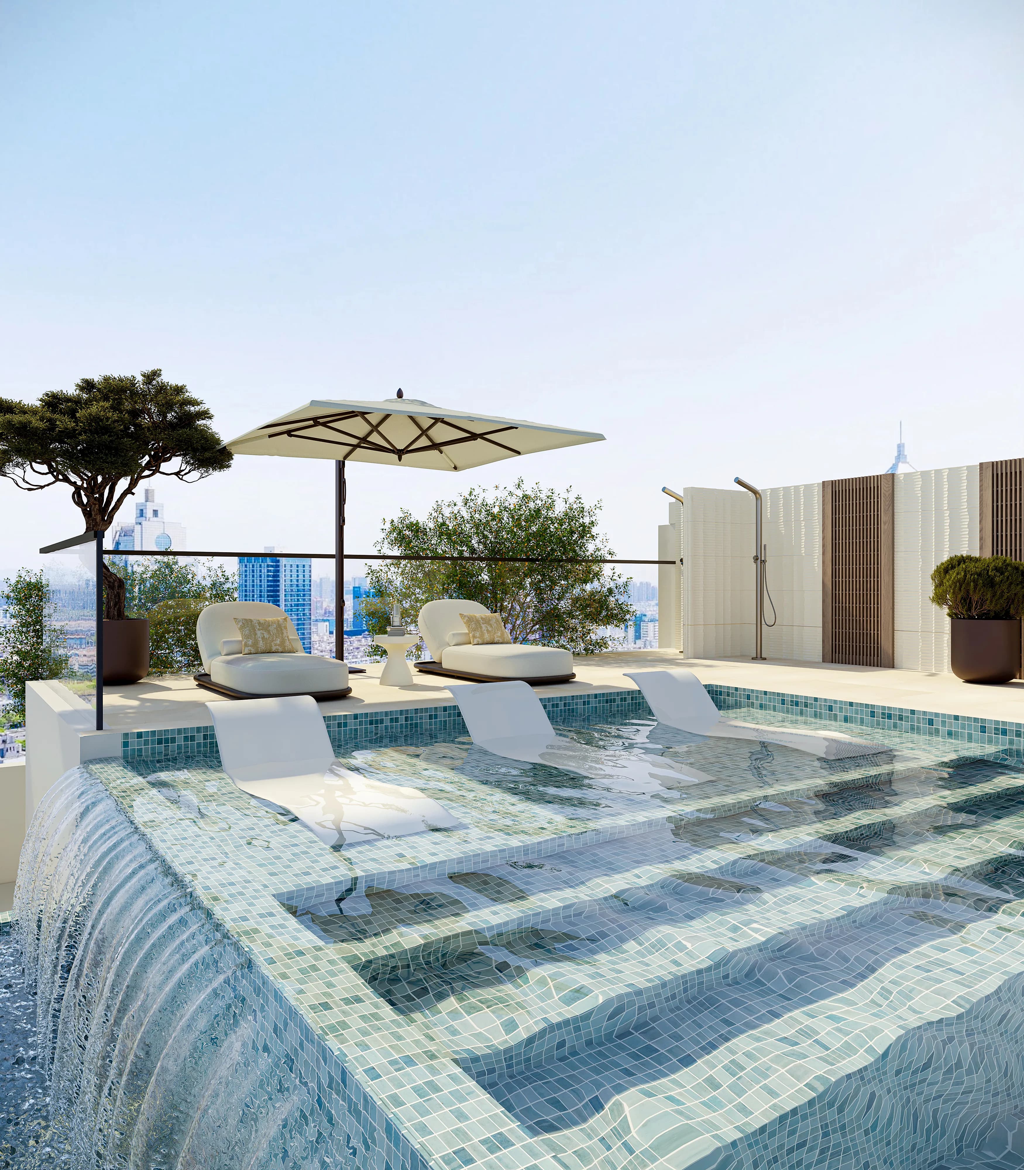 Casa Altia amenity Infinity Pool - Al Furjan, Dubai - by YAS Developers