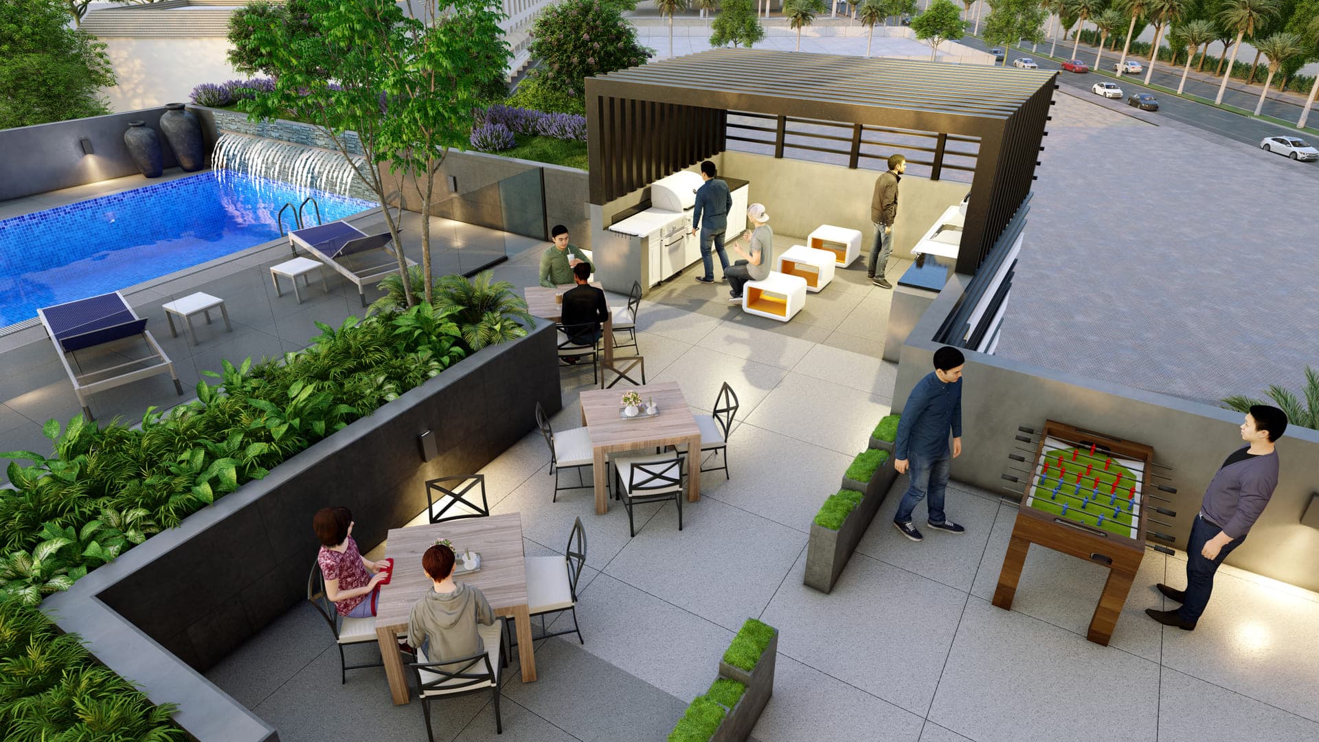 Catch Residence by IGO amenity Barbecue Area - JVC (Jumeirah Village Circle), Dubai - by Invest Group Overseas (IGO)