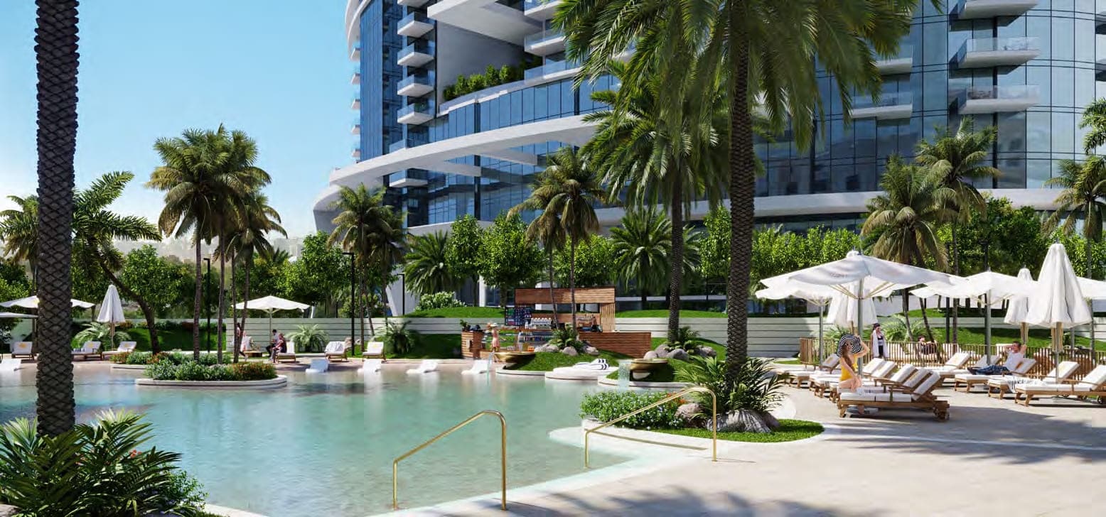Cavalli Tower amenity Private Beach in Dubai Media City, by DAMAC