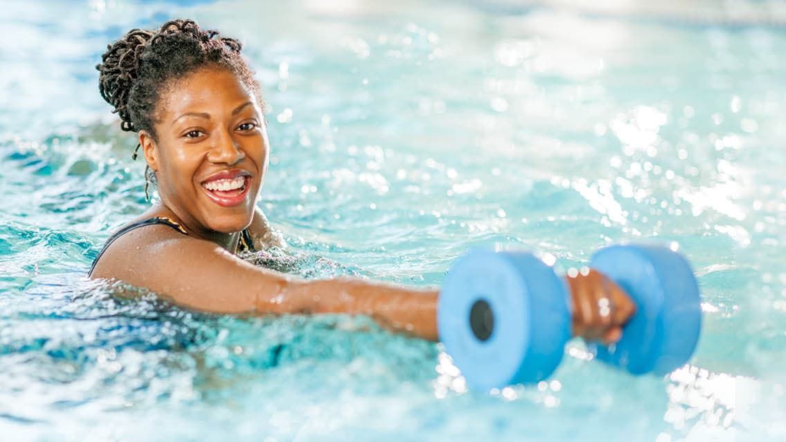 Cavendish Square amenity Pool Aerobics - JVT (Jumeirah Village Triangle), Dubai - by Leos