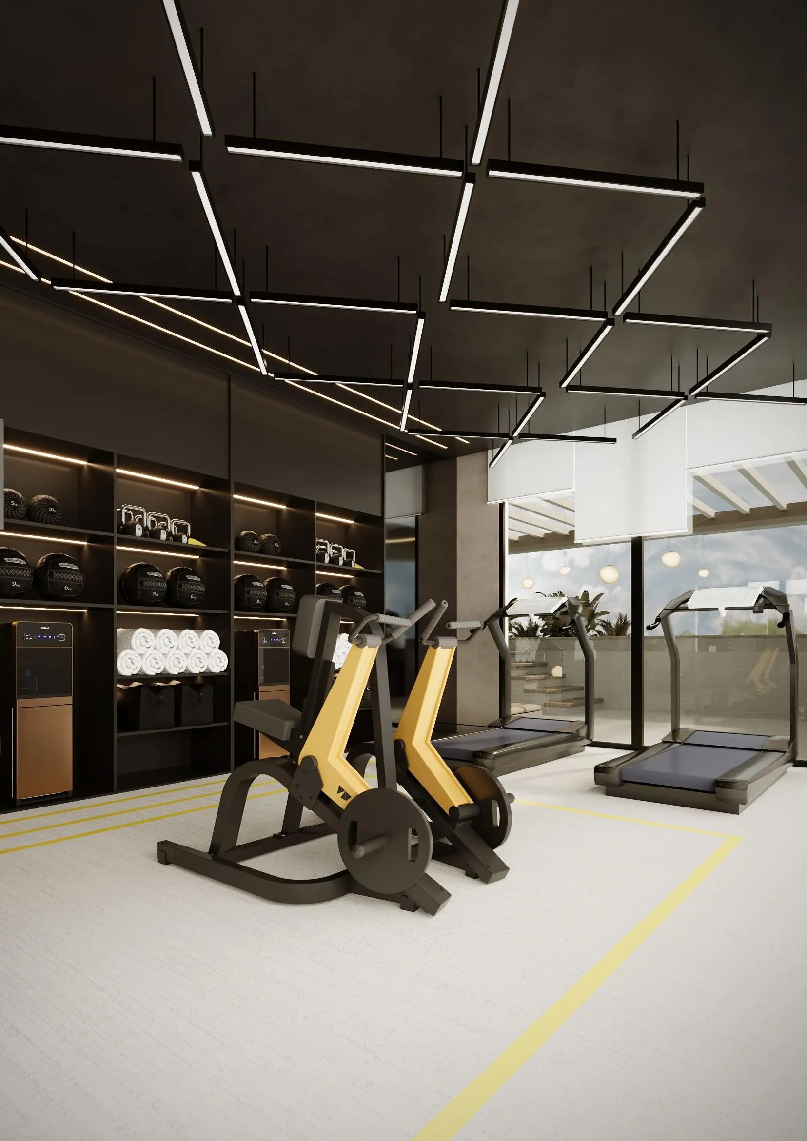 Celestara Residences amenity Indoor Gym - Jumeirah Village Circle, Dubai - by Al Dhana Real Estate Development