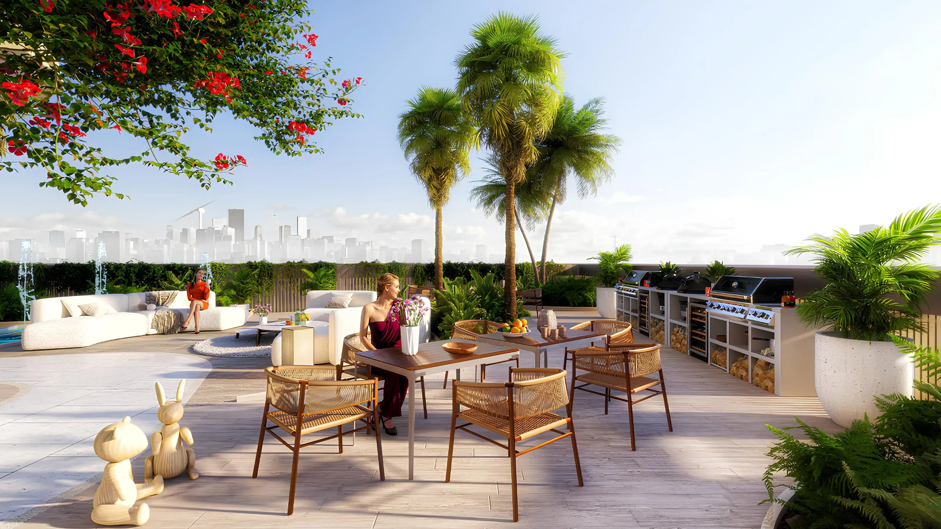 Celesto 2 amenity BBQ Area - Dubailand Residence Complex, Dubai - by Tarrad Development