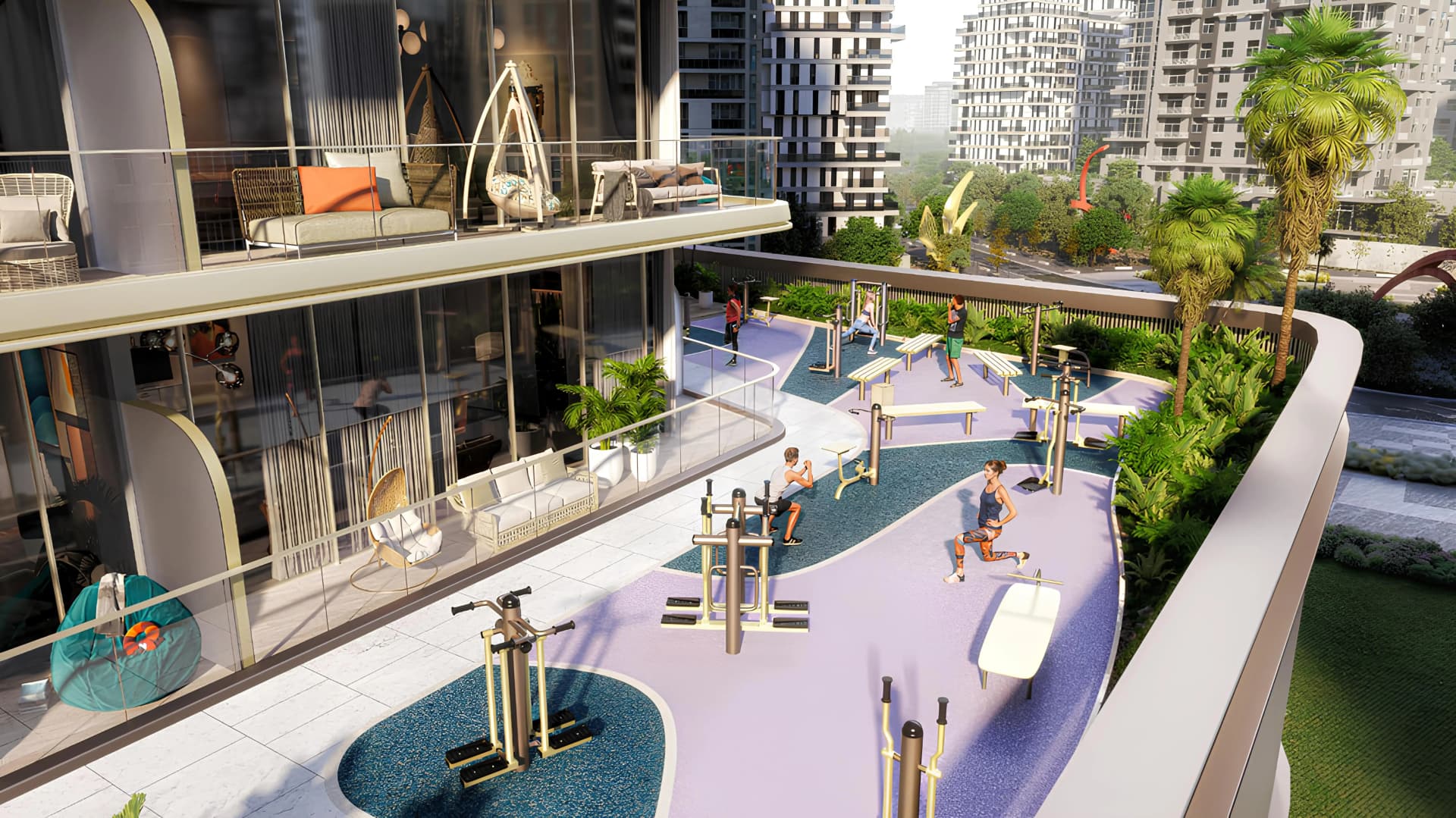 Celesto 2 amenity Gym in Dubailand Residence Complex, Dubai, by Tarrad Development