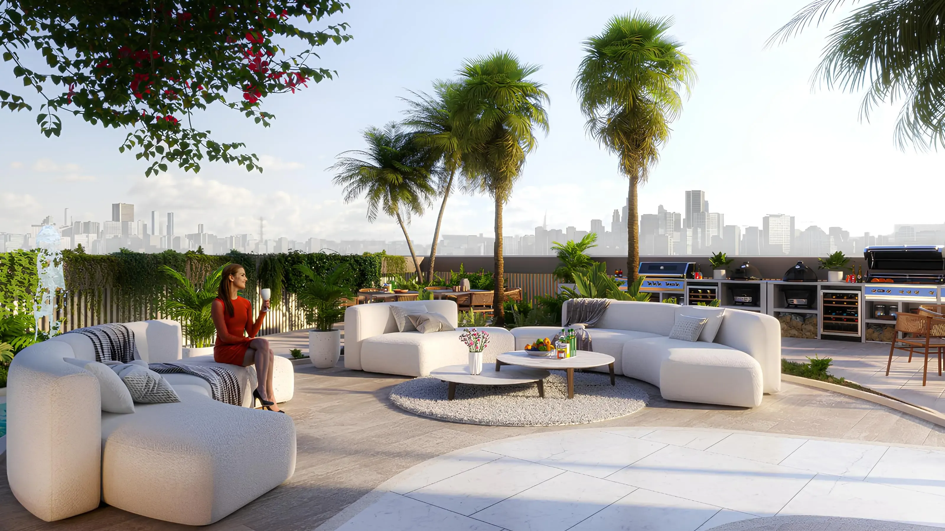 Celesto 2 amenity Seating Zones - Dubailand Residence Complex, Dubai - by Tarrad Development