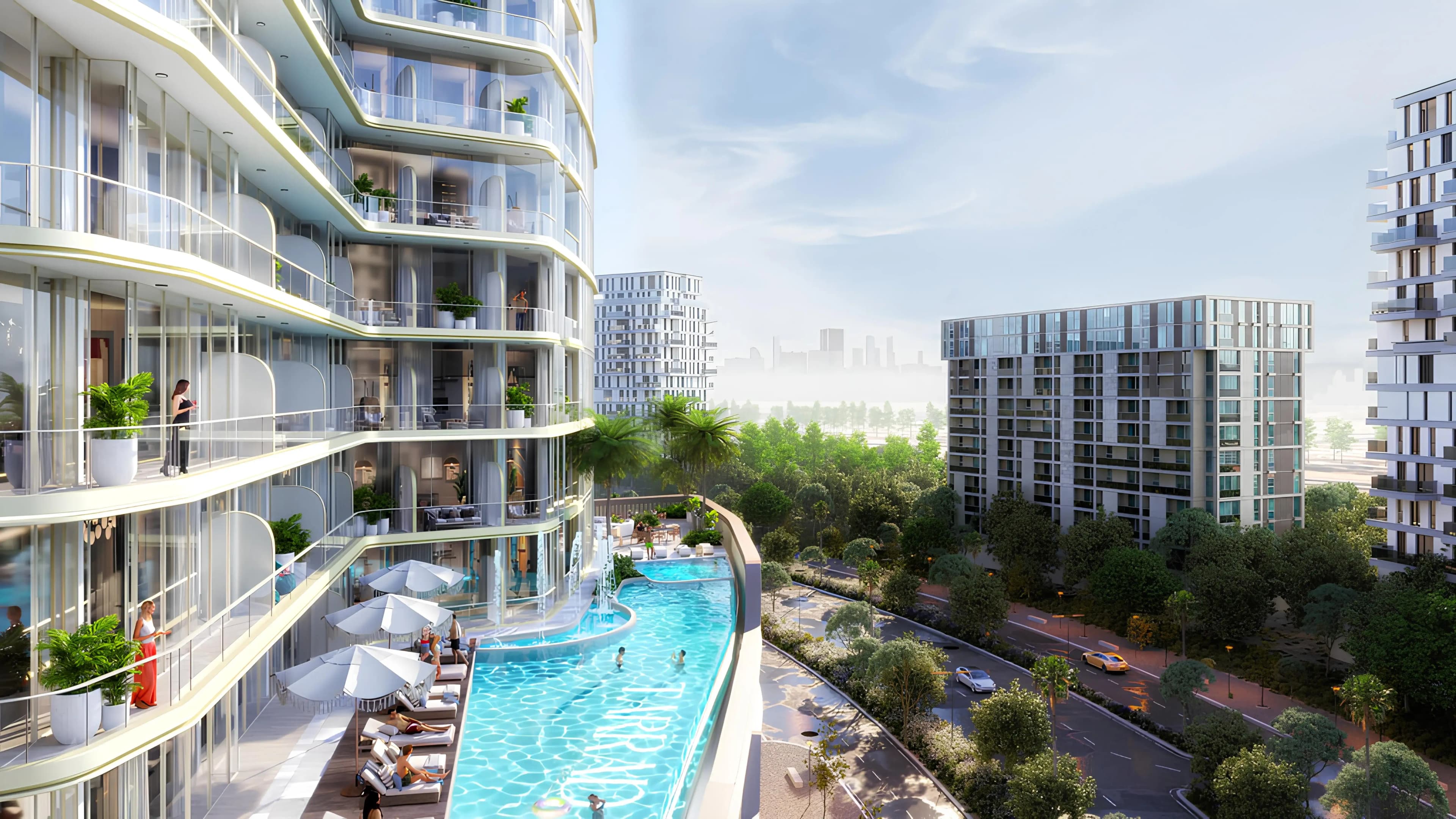 Celesto 2 amenity Swimming Pool - Dubailand Residence Complex, Dubai - by Tarrad Development