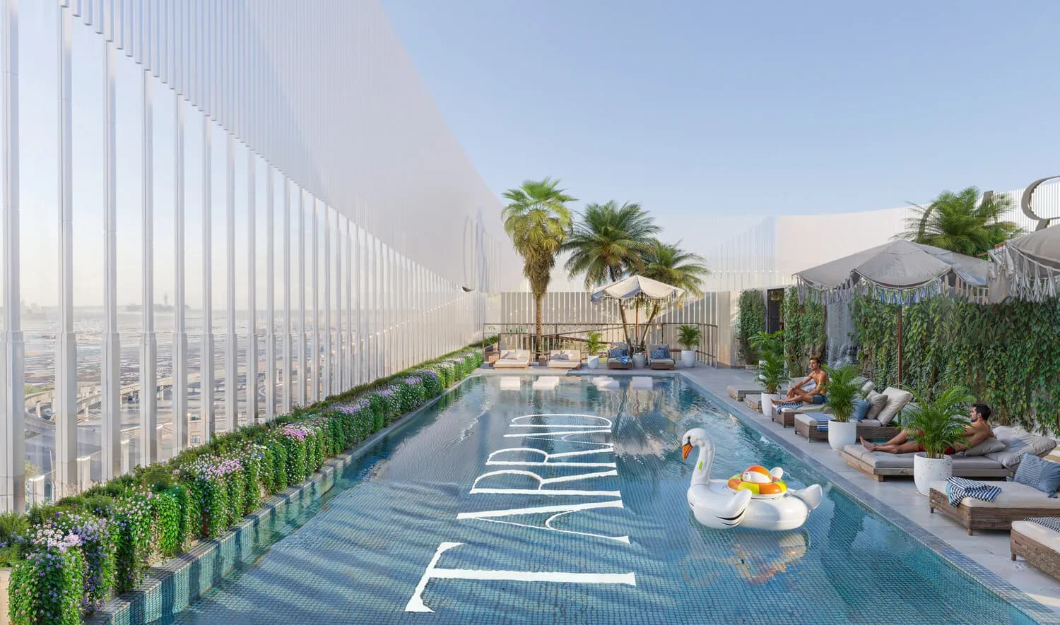 Celesto 4 amenity Roof Pool - Dubai Land Residence Complex, Dubai - by Tarrad Development