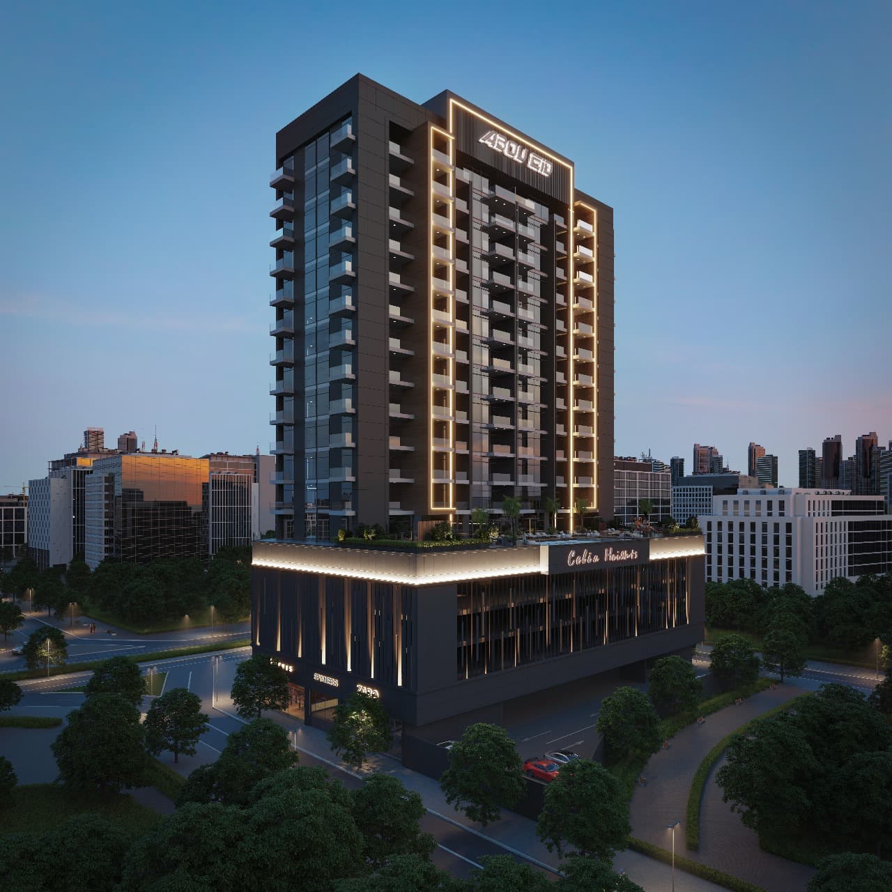 Celia Heights exterior view - Majan, Dubai - by Abou Eid